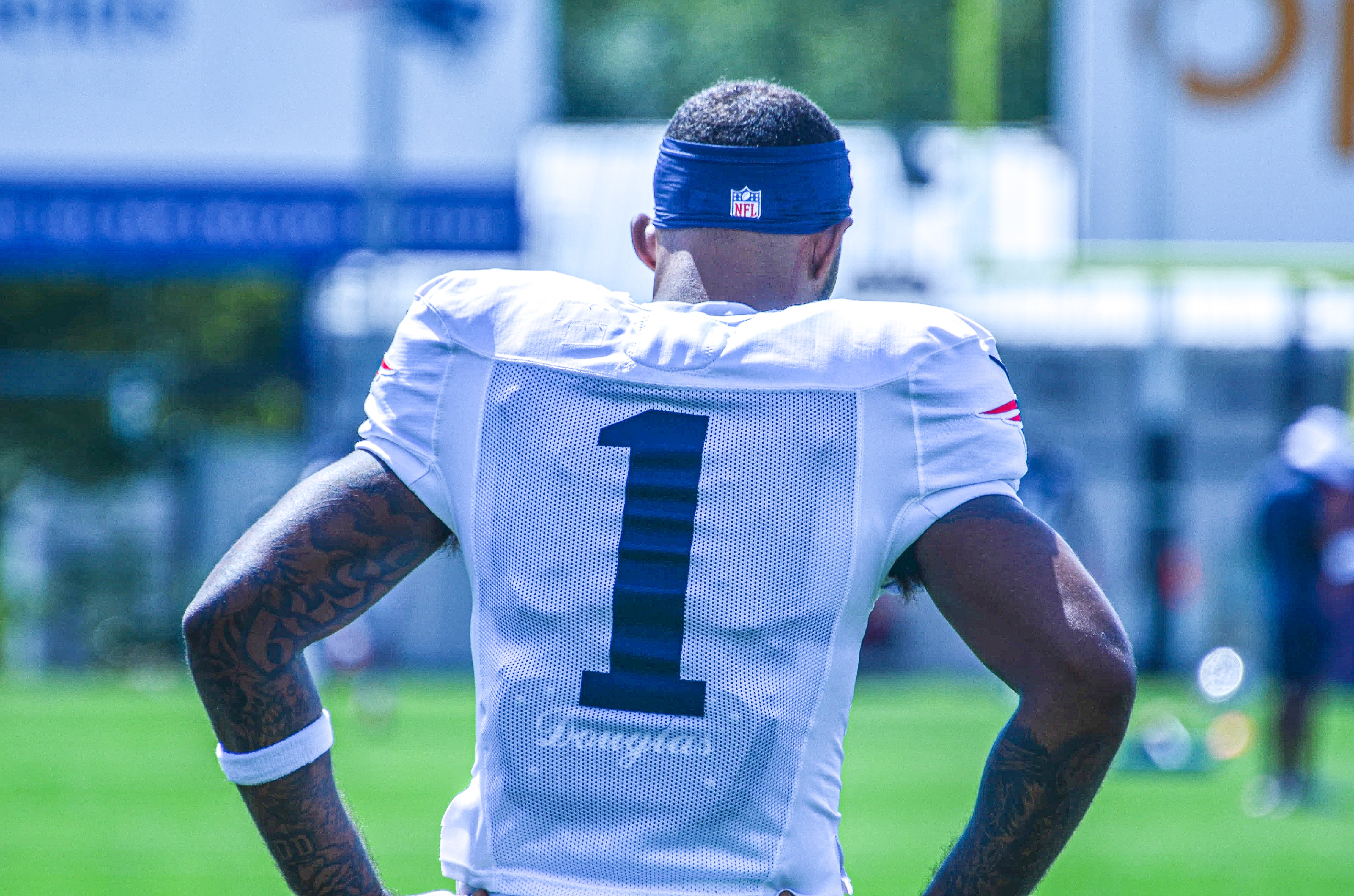 Patriots rookie WR Ja'Lynn Polk at training camp 2024