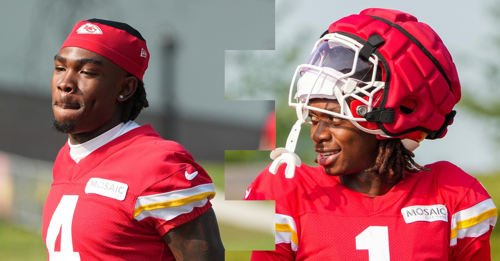 Chiefs WRs Rashee Rice and Xavier Worthy.