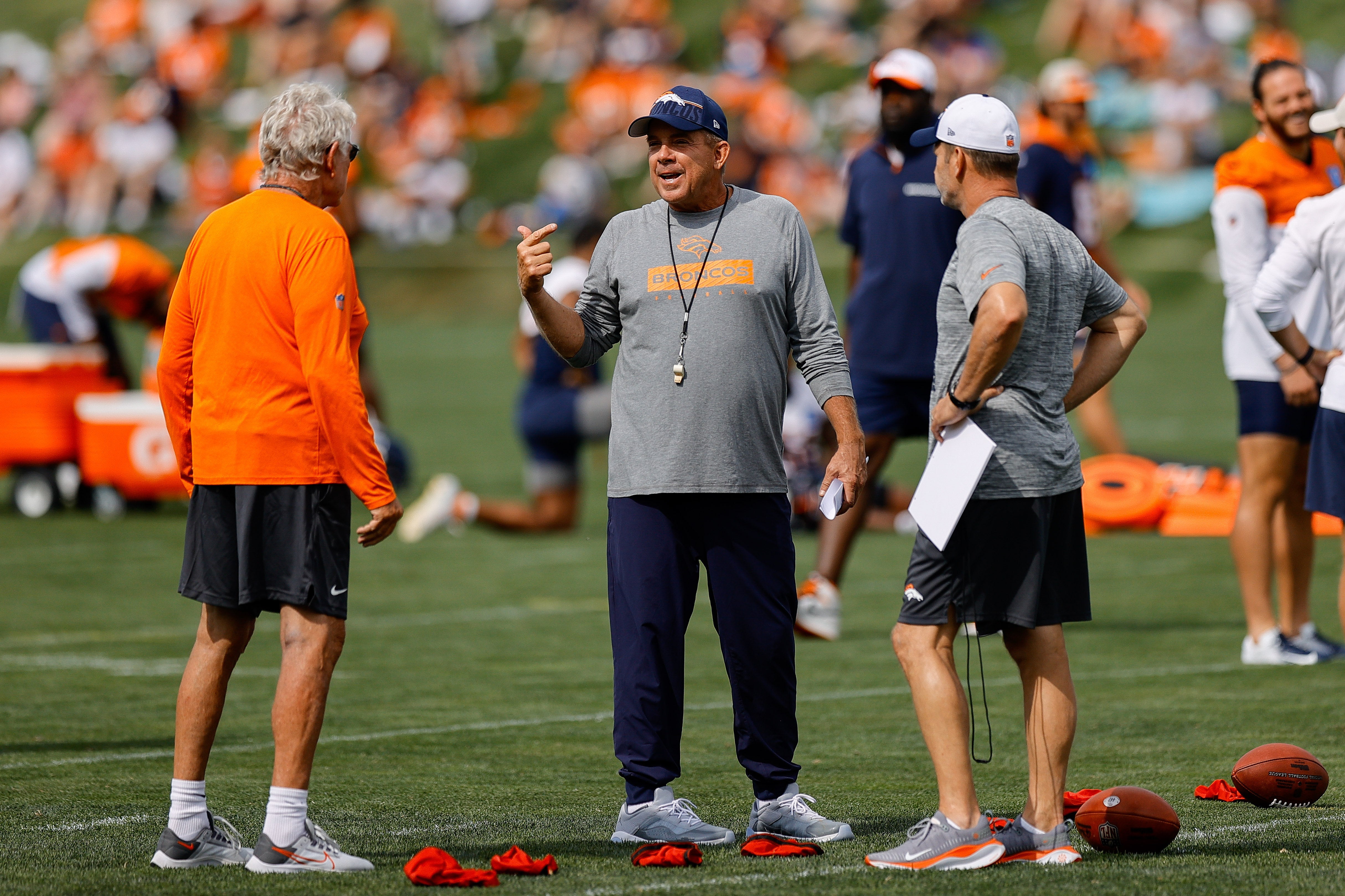 Denver broncos Sean Payton training camp practice