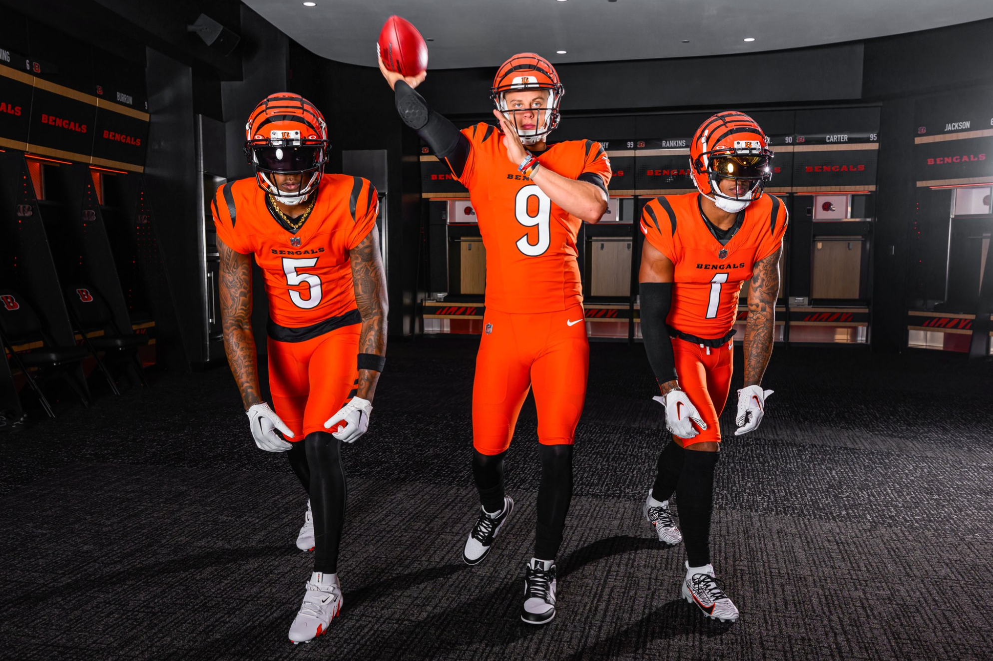 Tee Higgins Joe Burrow Ja'Marr Chase