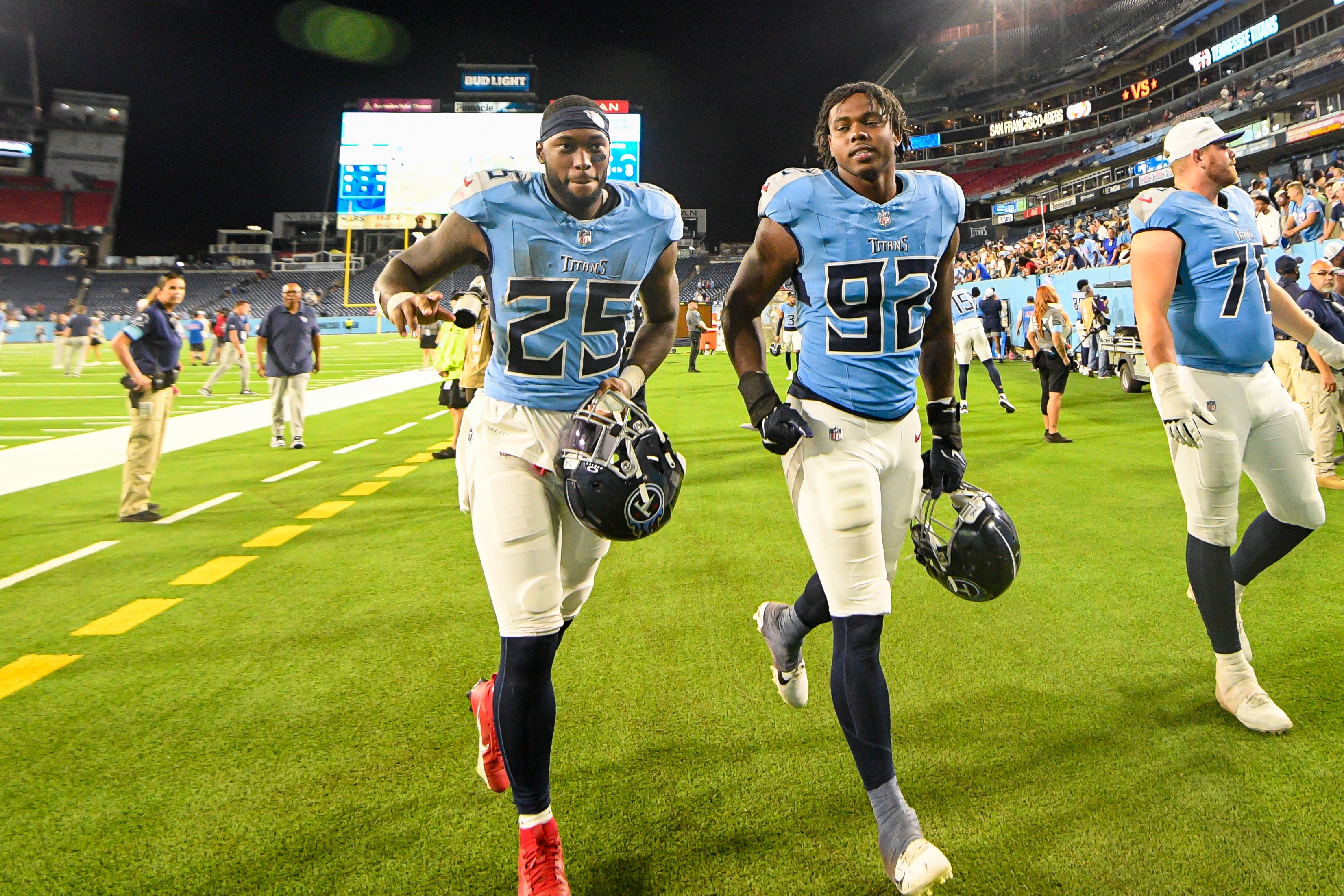 Jaylen Harrell and Hassan Haskins