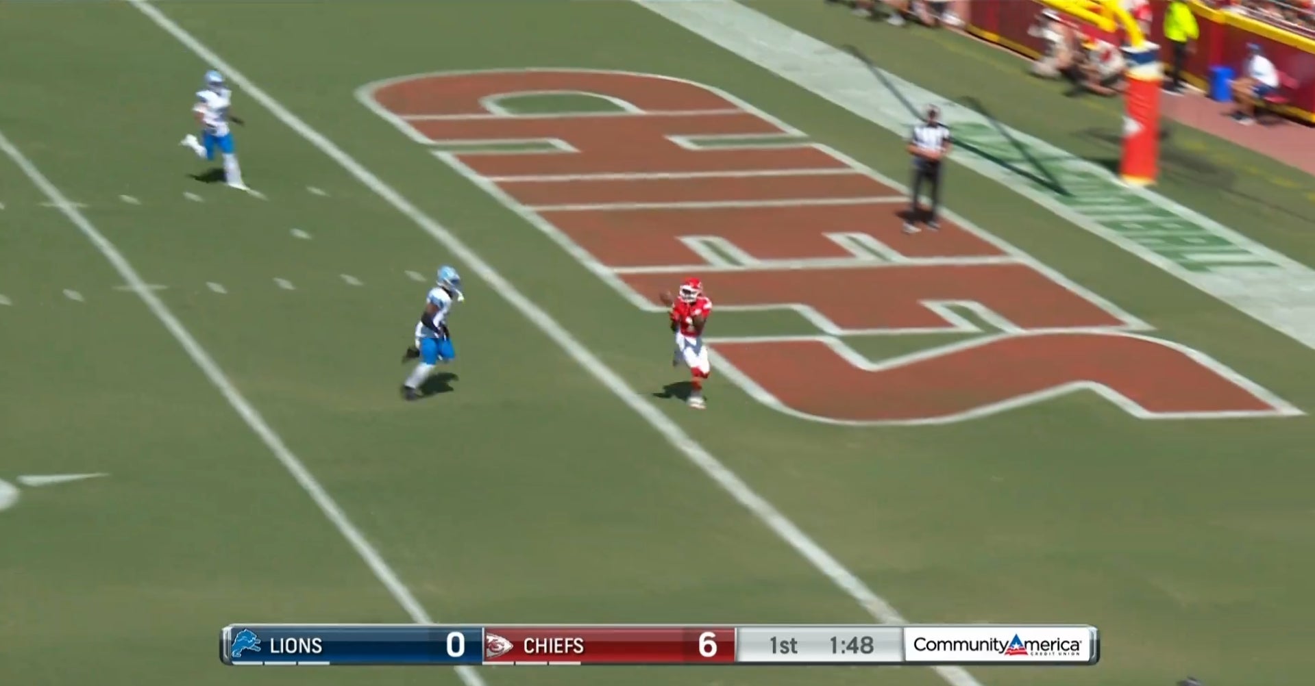 Xavier Worthy TD catch.