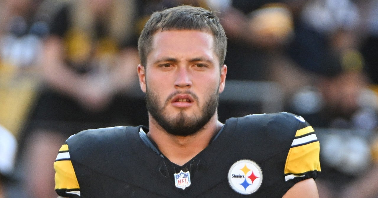 Aug 9, 2024; Pittsburgh, Pennsylvania, USA; Pittsburgh Steelers linebacker Nick Herbig (51) warms up against the Houston Texans at Acrisure Stadium. Mandatory Credit: Barry Reeger-USA TODAY Sports  