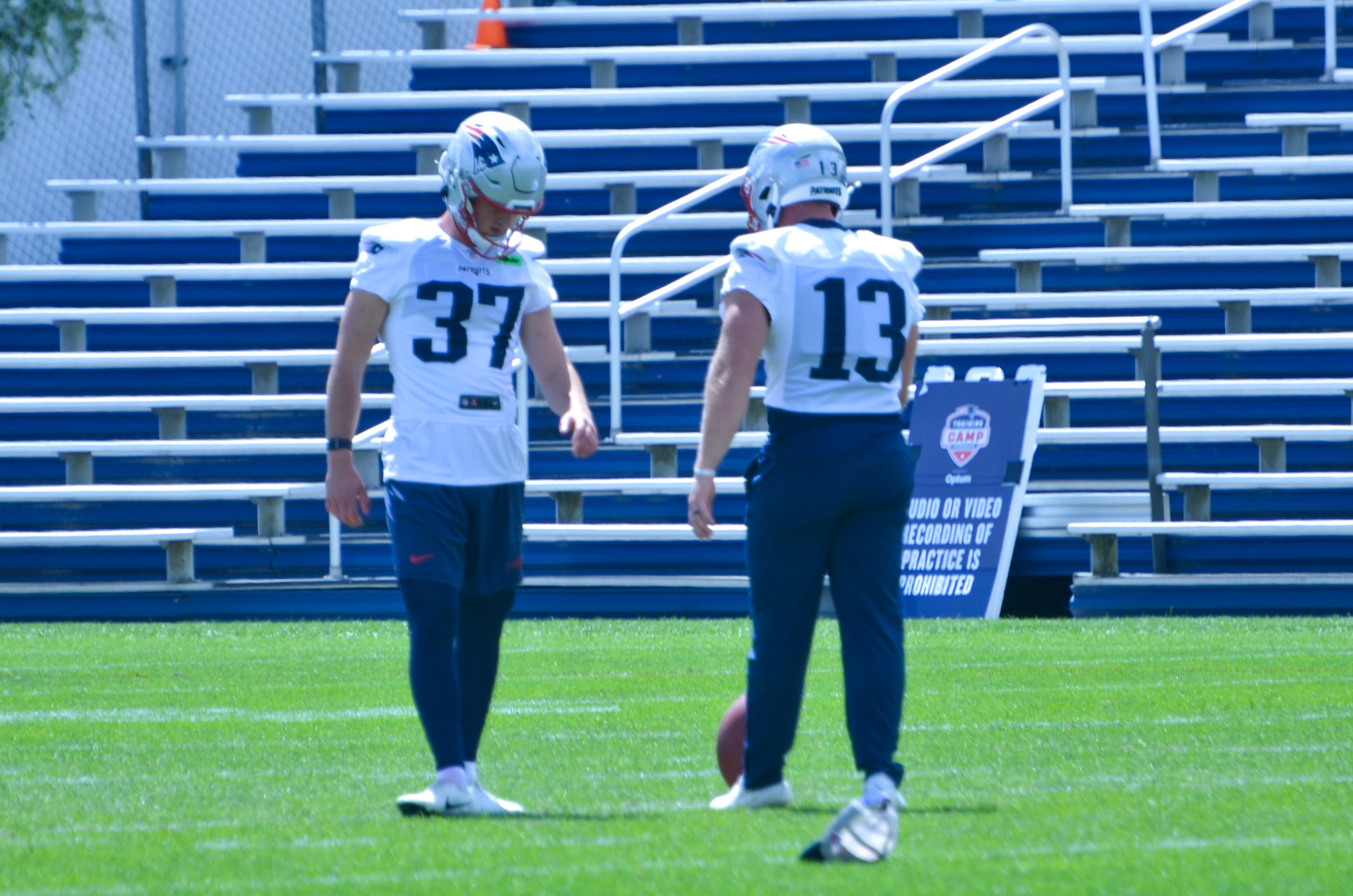 K Chad Ryland and K Joey Slye at Patriots practice