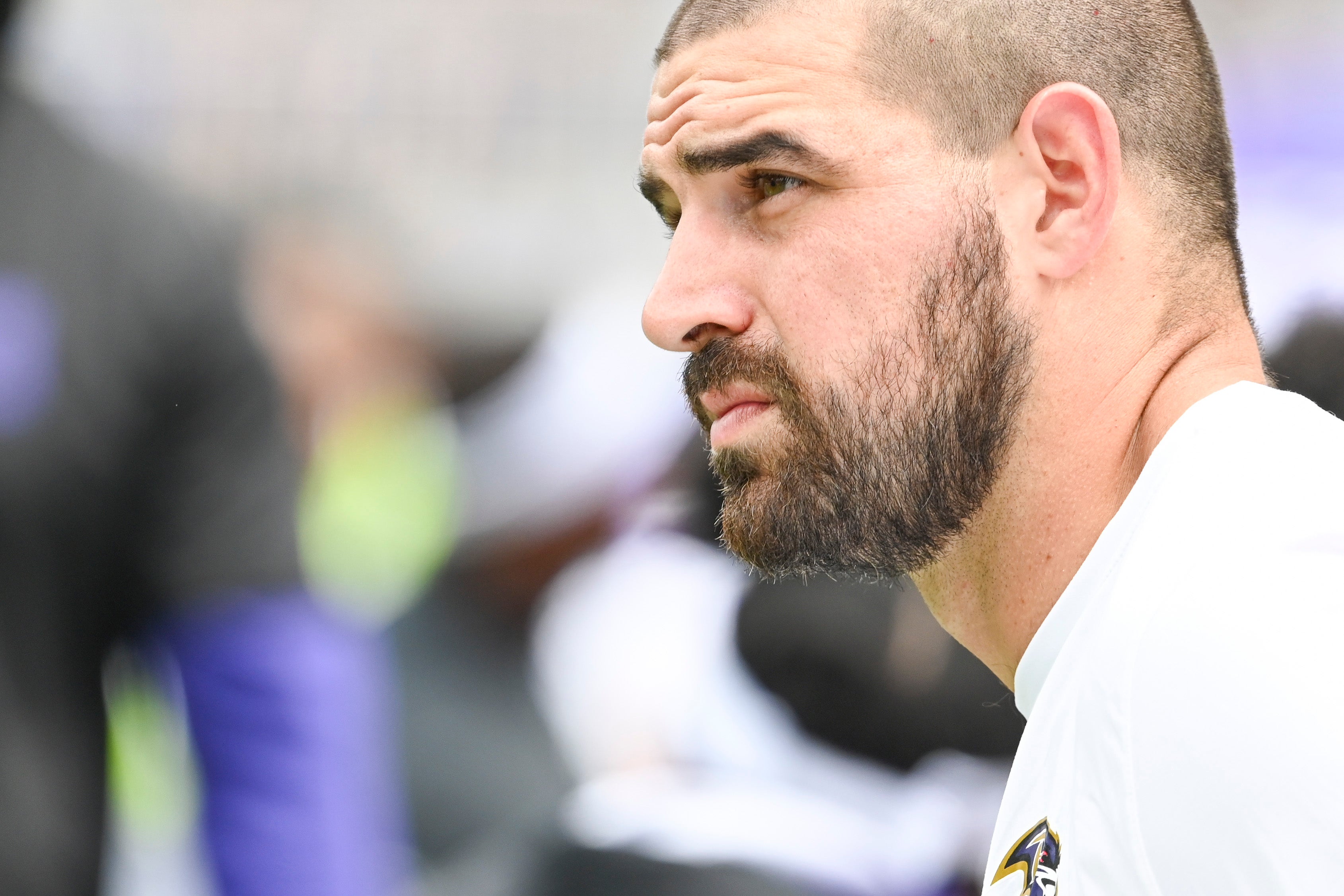 Aug 17, 2024; Baltimore, Maryland, USA; Baltimore Ravens tight end Mark Andrews (89) during the second half Atlanta Falcons at M&T Bank Stadium. Mandatory Credit: Tommy Gilligan-USA TODAY Sports