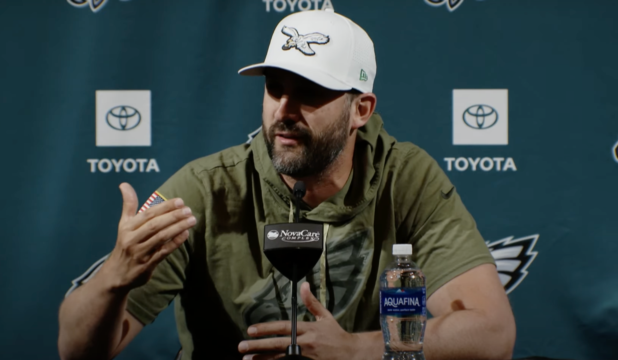 Eagles HC Nick Sirianni speaks to media ahead of Week 1 matchup against Green Bay Packers.