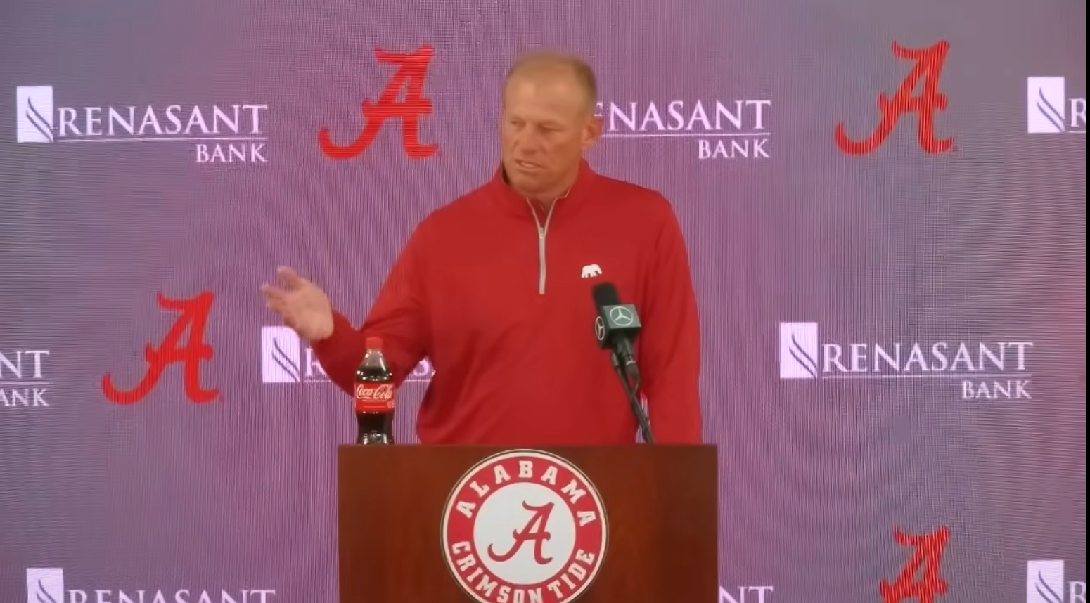 Alabama HC Kalen DeBoer addresses the media ahead of Week 2 matchup with USF