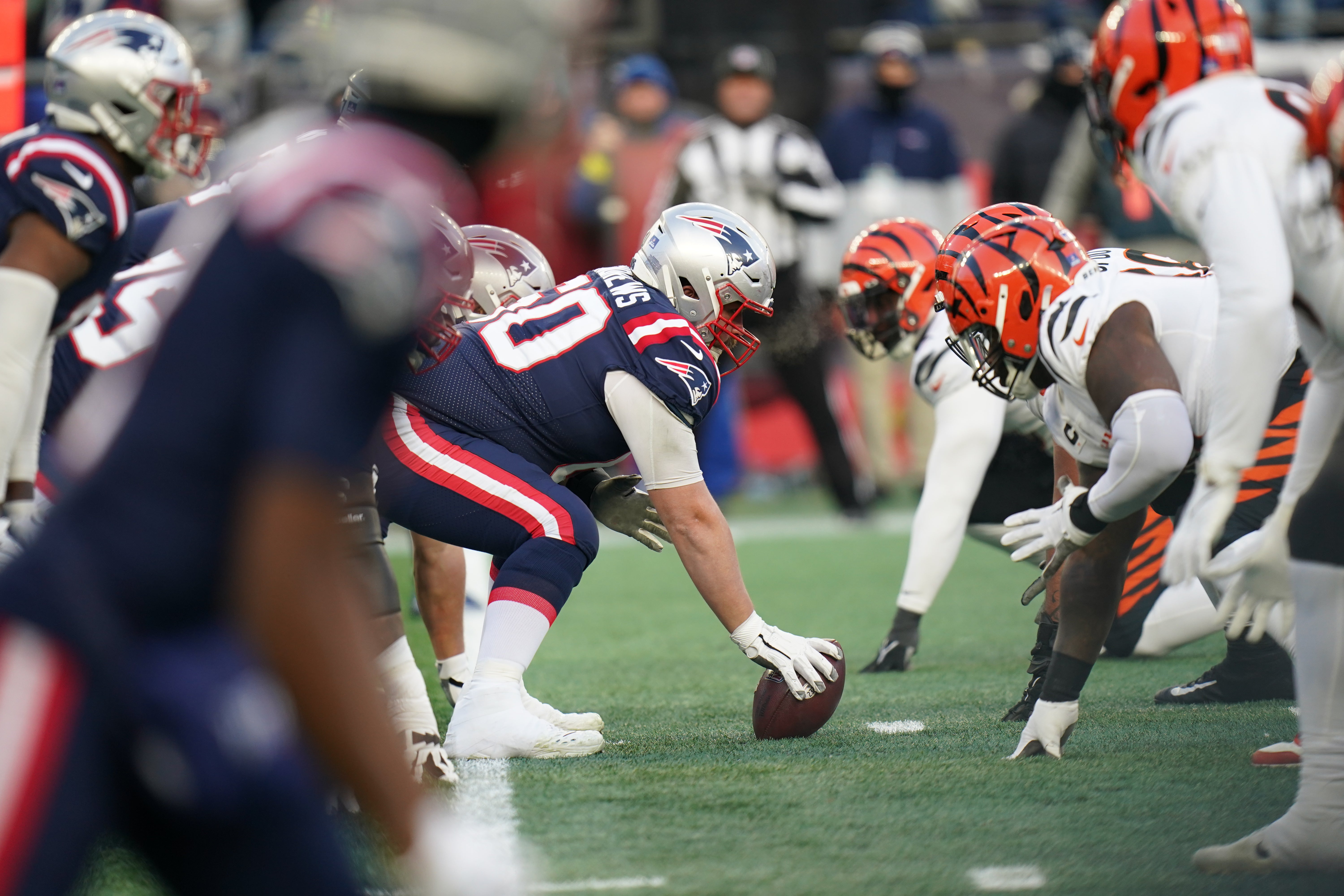 Dec 24, 2022; Foxborough, Massachusetts, USA; The New England Patriots take on the Cincinnati Bengals in the second half at Gillette Stadium.