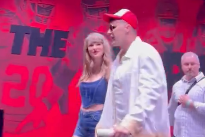 Travis Kelce and Taylor Swift leave Arrowhead Stadium together after the Kansas City Chiefs defeated the Baltimore Ravens in the first game of the 2024 season.