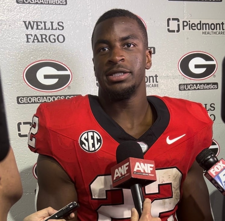 Branson Robinson reacts to scoring first touchdown vs. Tennessee Tech since his 2023 season-ending injury