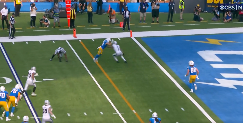 Ladd McConkey scores first NFL touchdown for Las Angeles Chargers