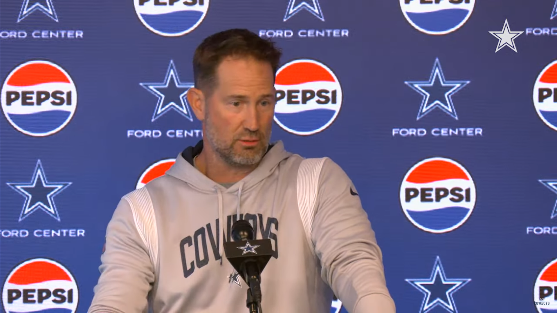 Dallas Cowboys offensive coordinator Brian Schottenheimer talks to the media heading into Week 2.