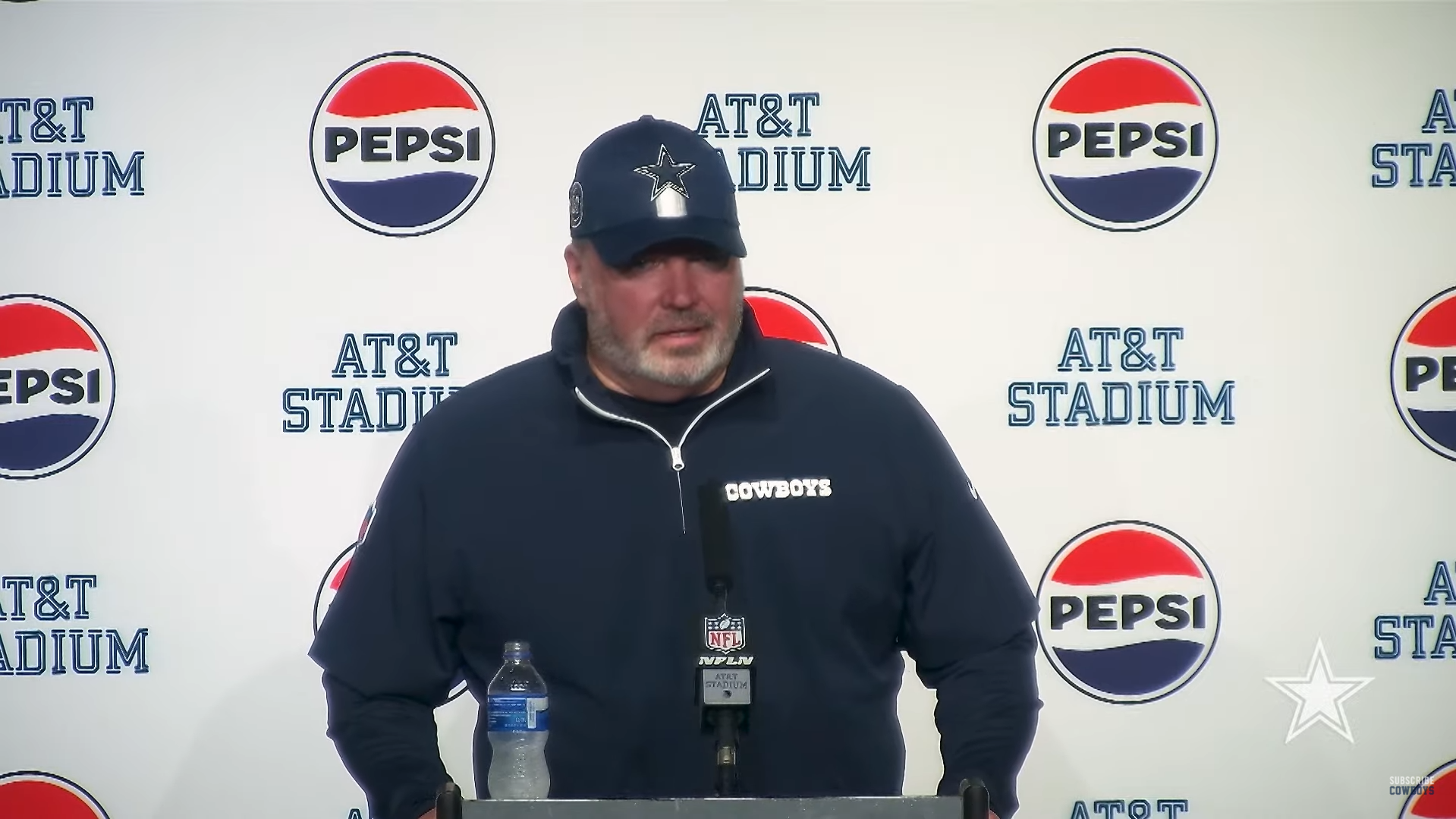 Dallas Cowboys HC Mike McCarthy talks to the media after loss to New Orleans Saints.