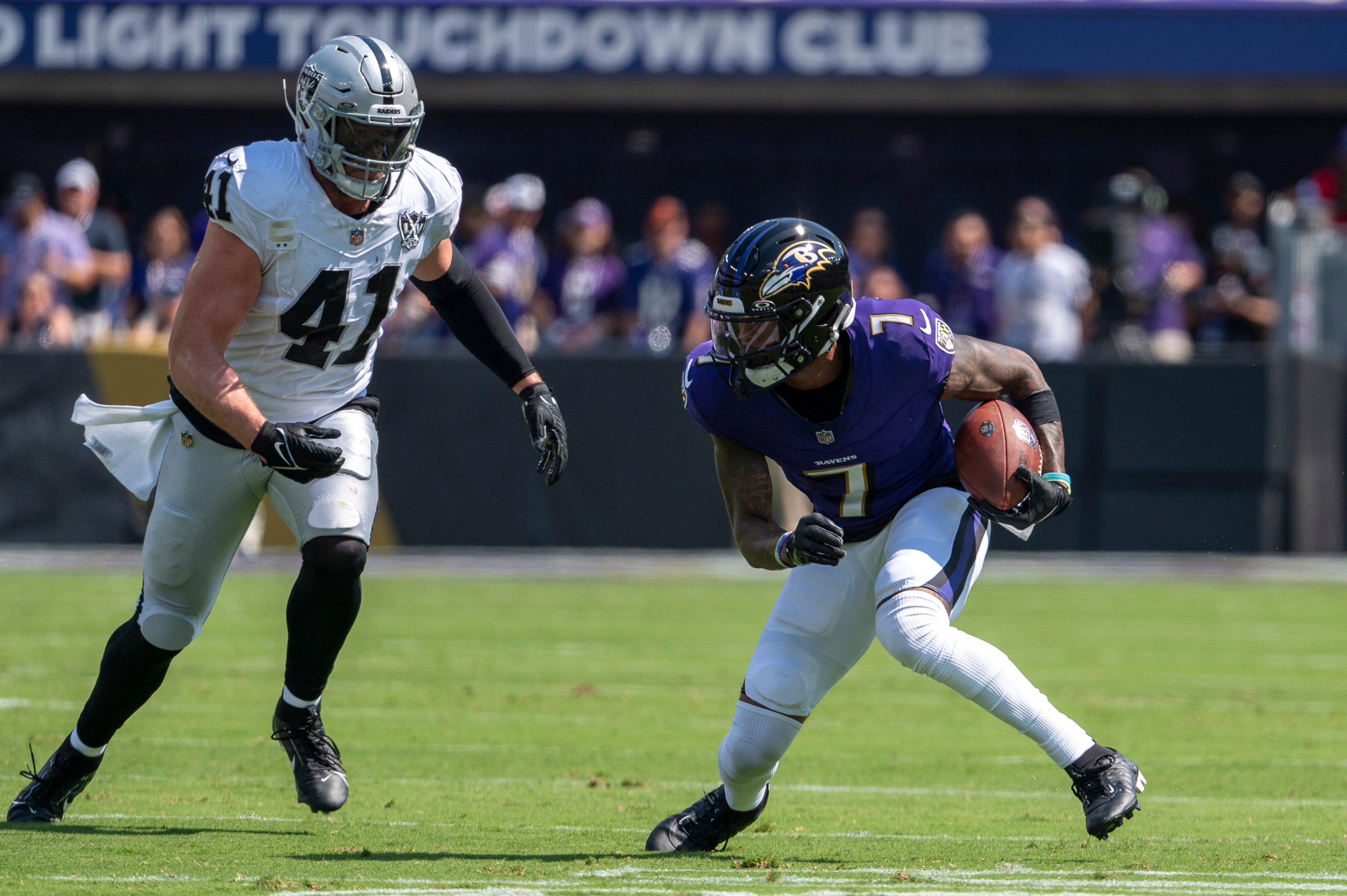 Las Vegas Raiders Robert Spillane Baltimore Ravens