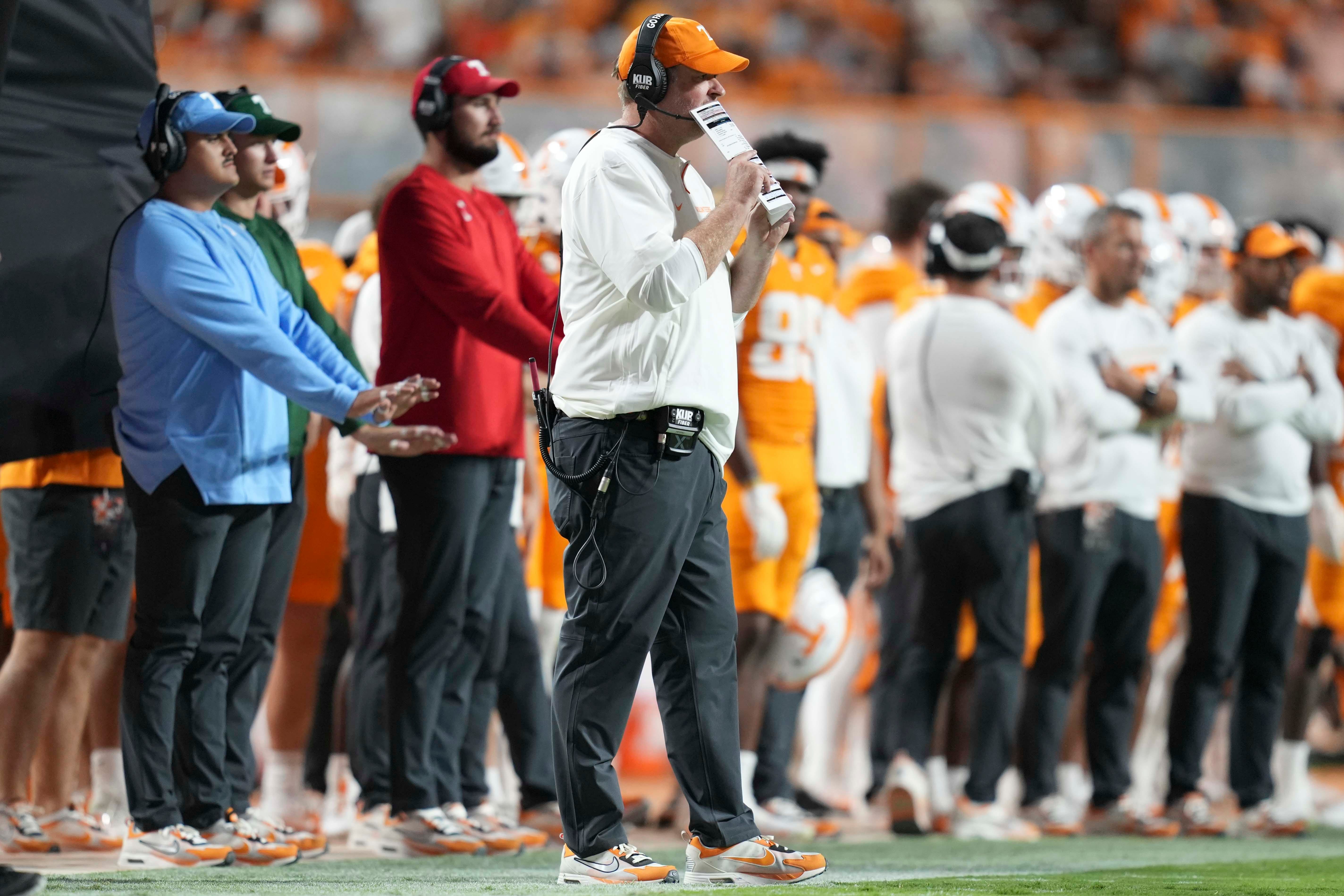 Tennessee Volunteers head coach Josh Heupel Oklahoma Sooners