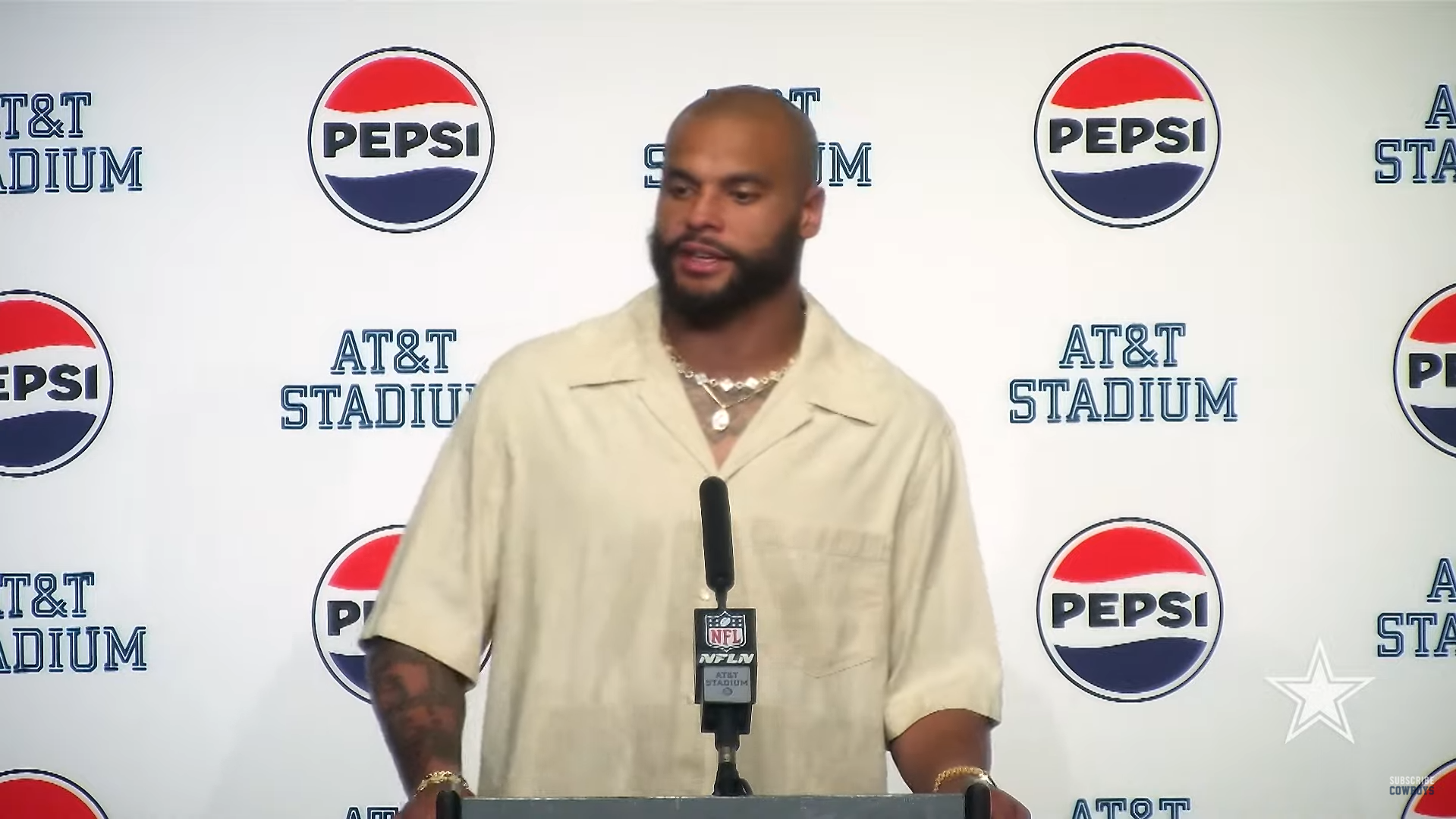 Dak Prescott talked to reporters postgame after the Dallas Cowboys lost to the New Orleans Saints in Week 2.