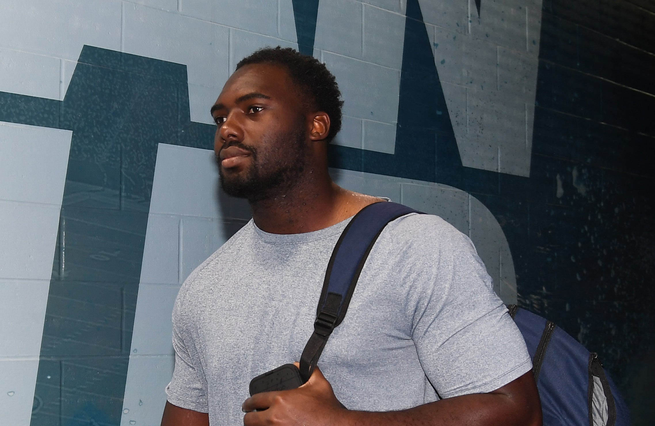 Tennessee Titans offensive tackle Nicholas Petit-Frere (78) walks to the locker room before the game against the New York Giants at Nissan Stadium. Christopher Hanewinckel-Imagn Images 