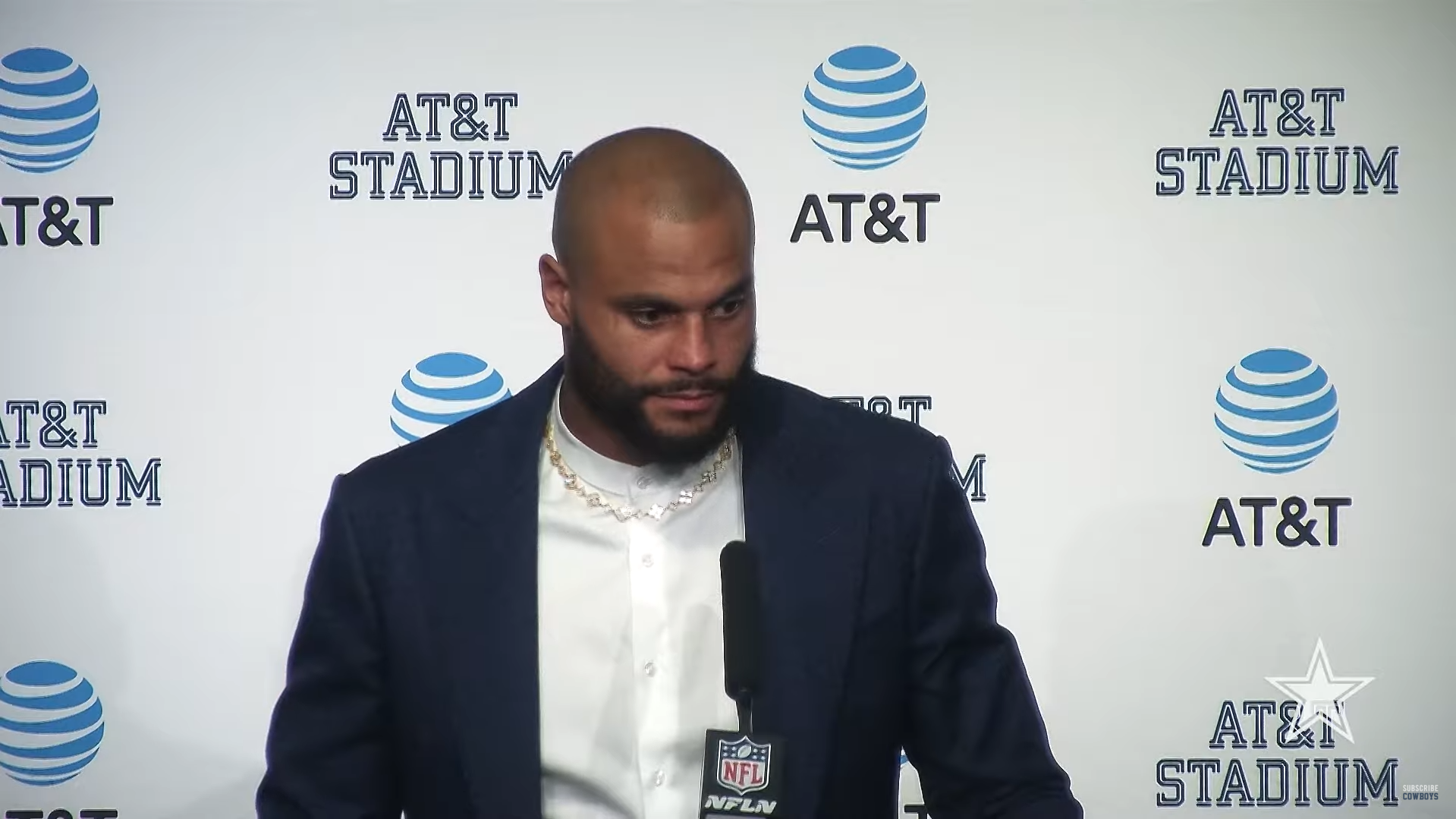 Dallas Cowboys quarterback Dak Prescott talked to reporters postgame following loss to Baltimore Ravens.