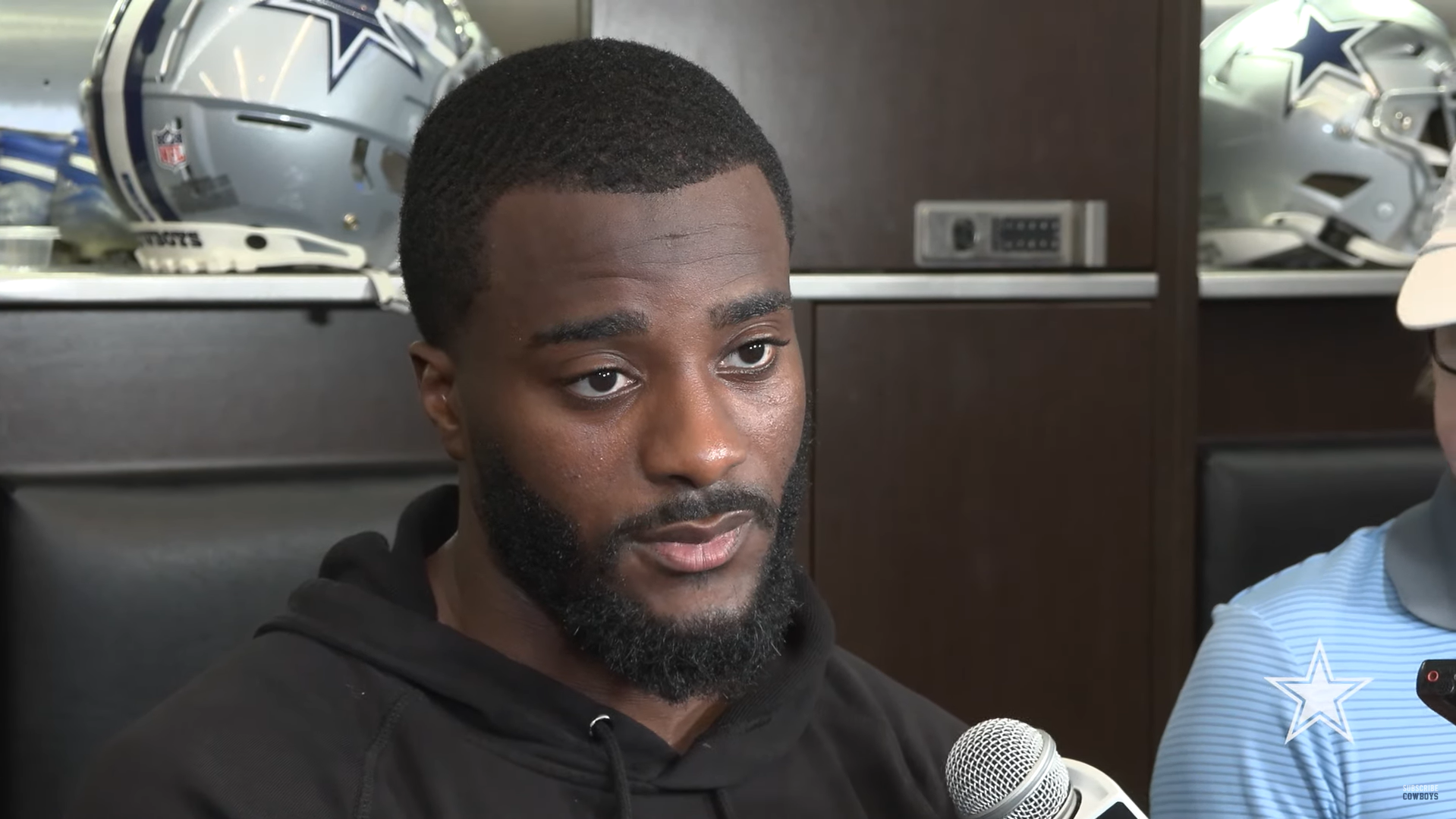 Dallas Cowboys cornerback Jourdan Lewis talks to reporters ahead of Week 4 vs Giants.