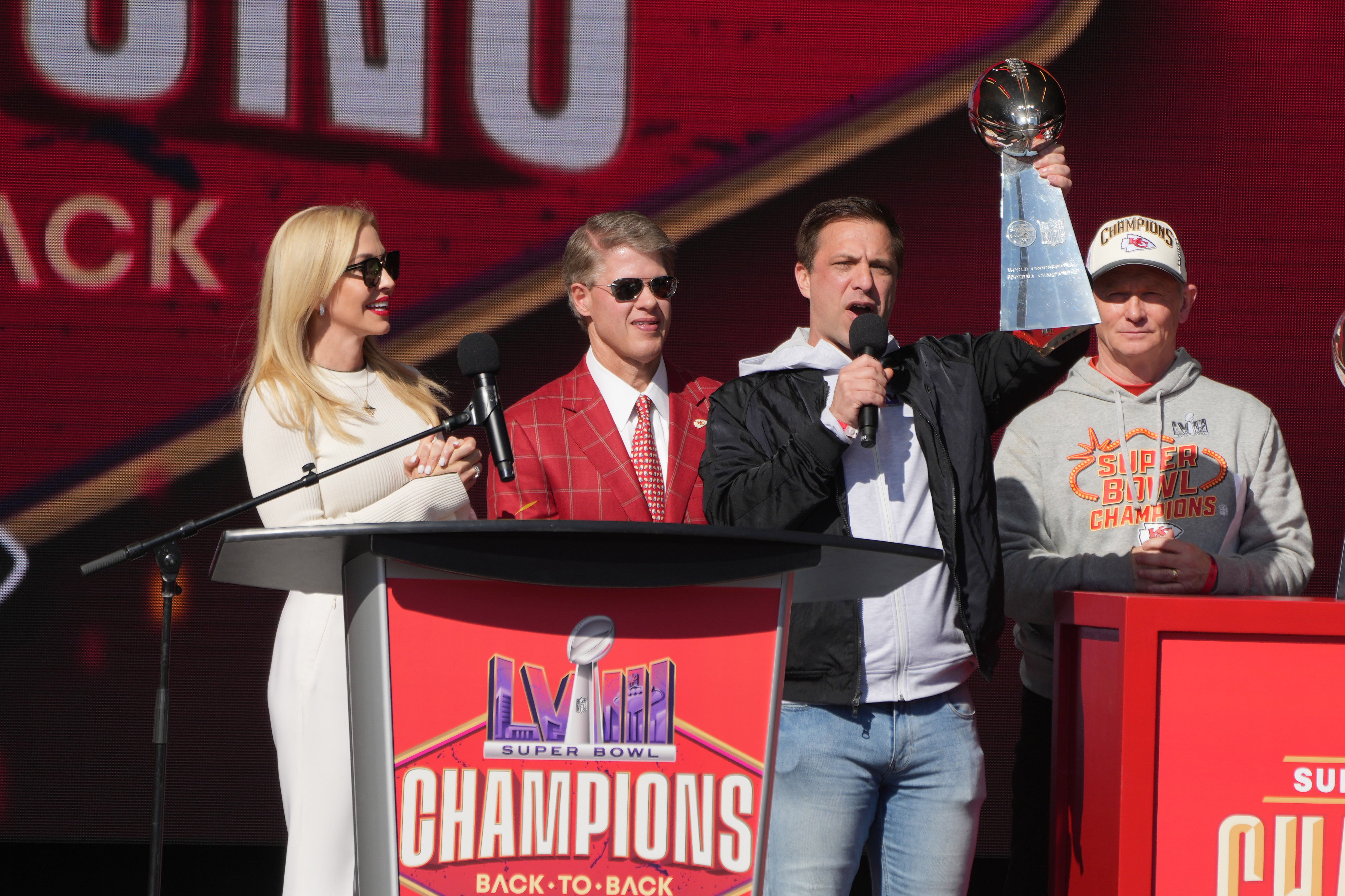 GM Brett Veach at Chiefs Super Bowl LVIII parade