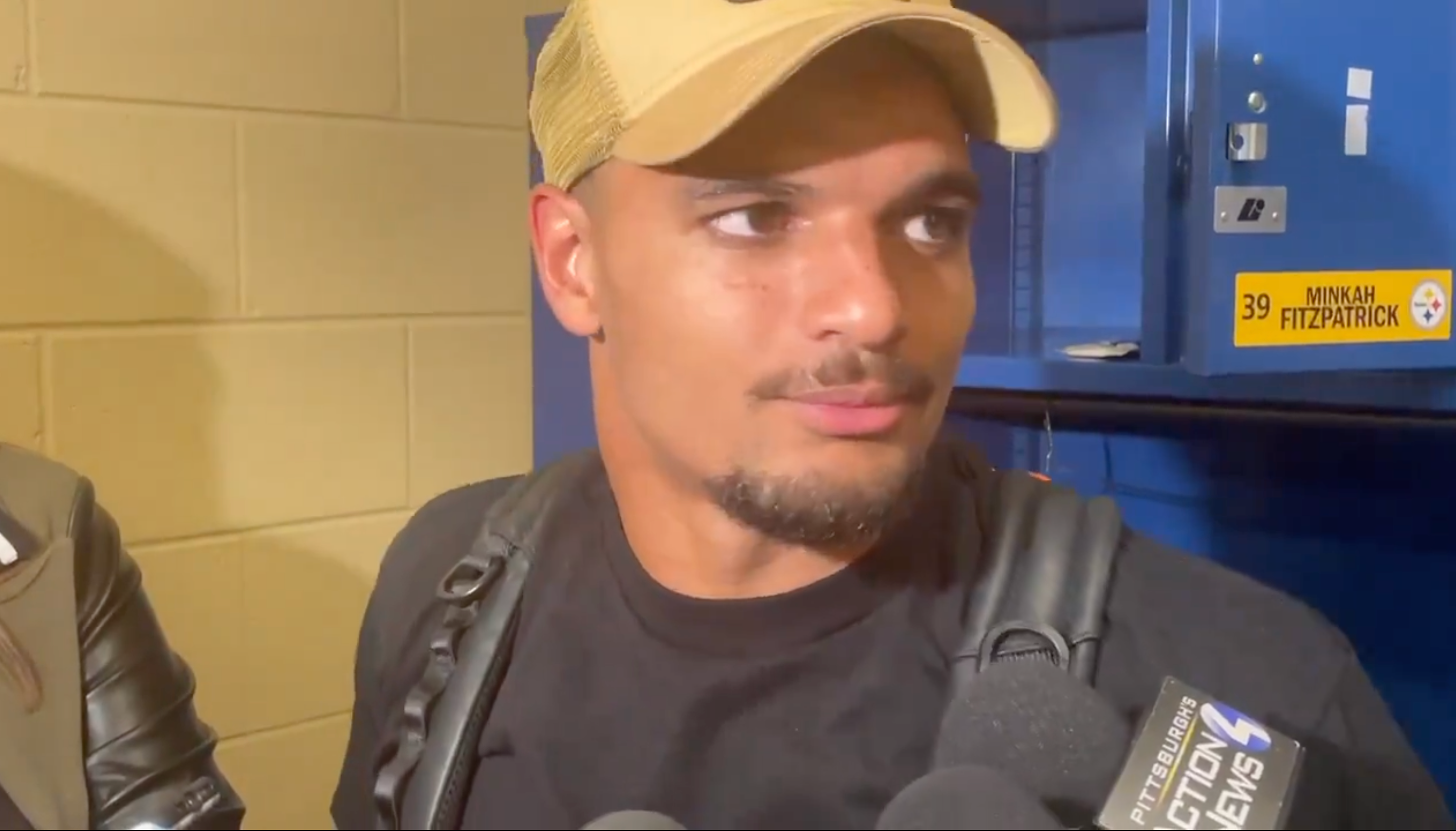 Pittsburgh Steelers safety Minkah Fitzpatrick addresses the media regarding an unnecessary roughness penalty during a 27-24 loss against the Indianapolis Colts.