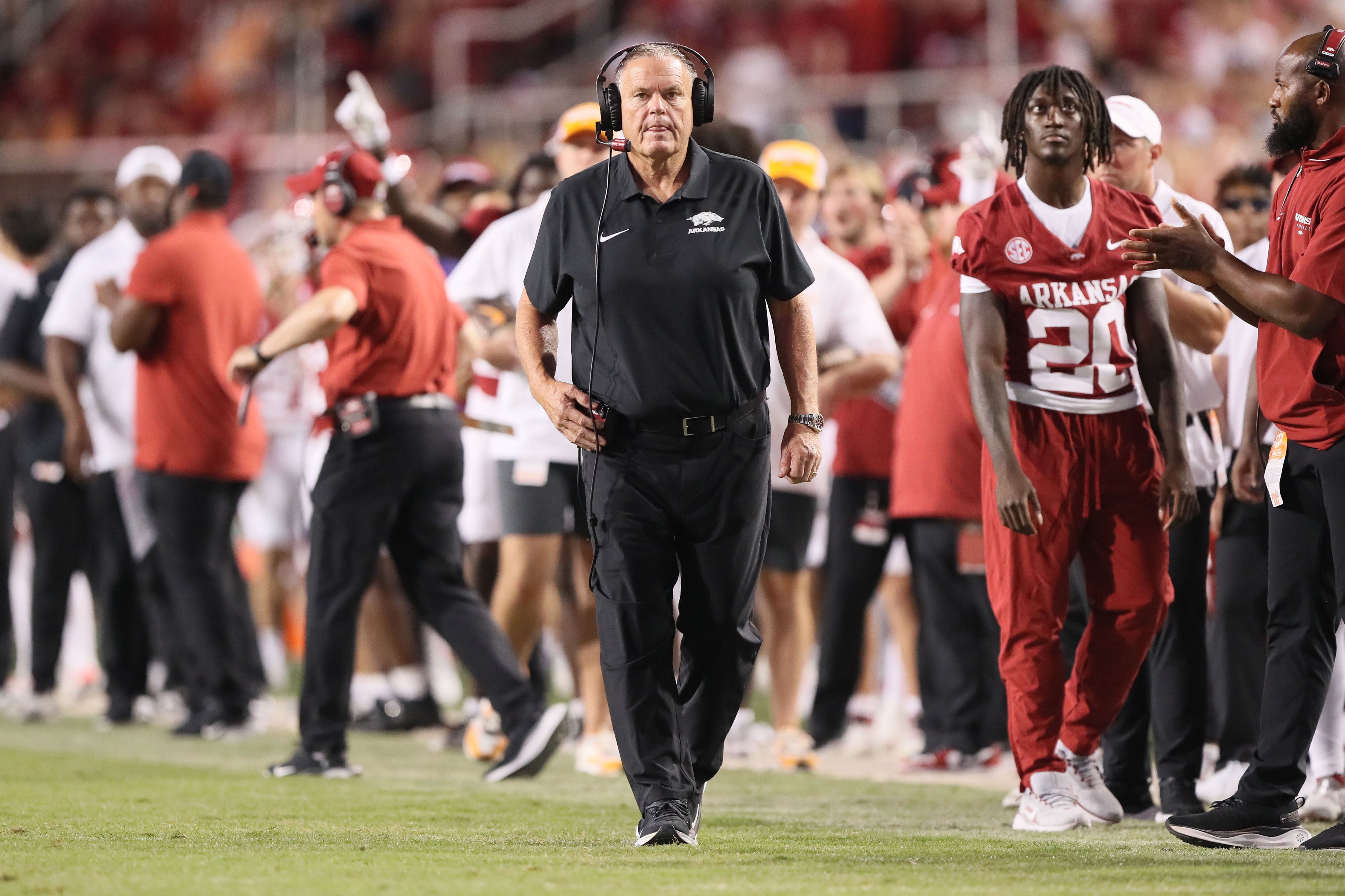 Arkansas Razorbacks head coach Sam Pittman