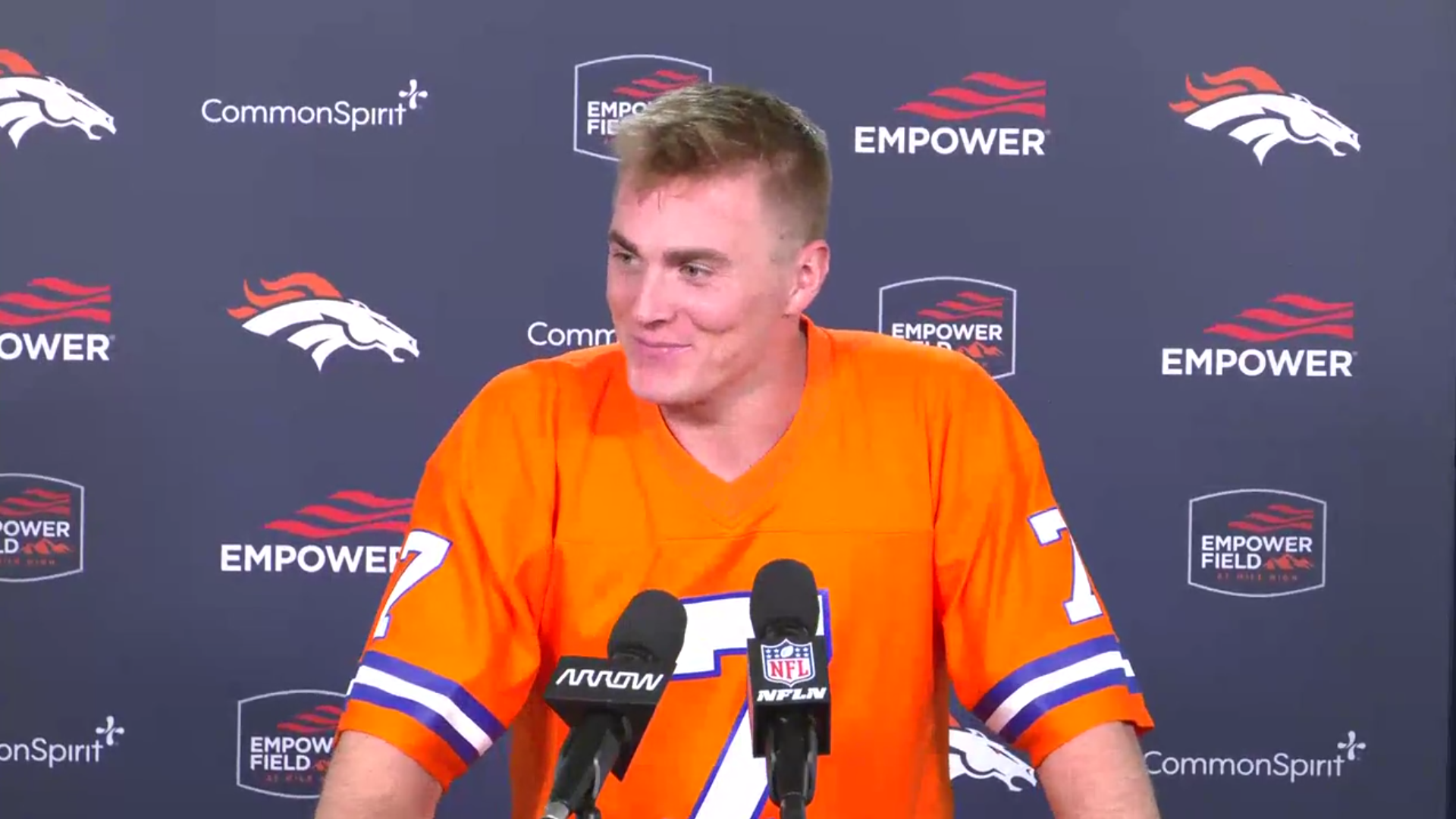 Denver Broncos quarterback Bo Nix