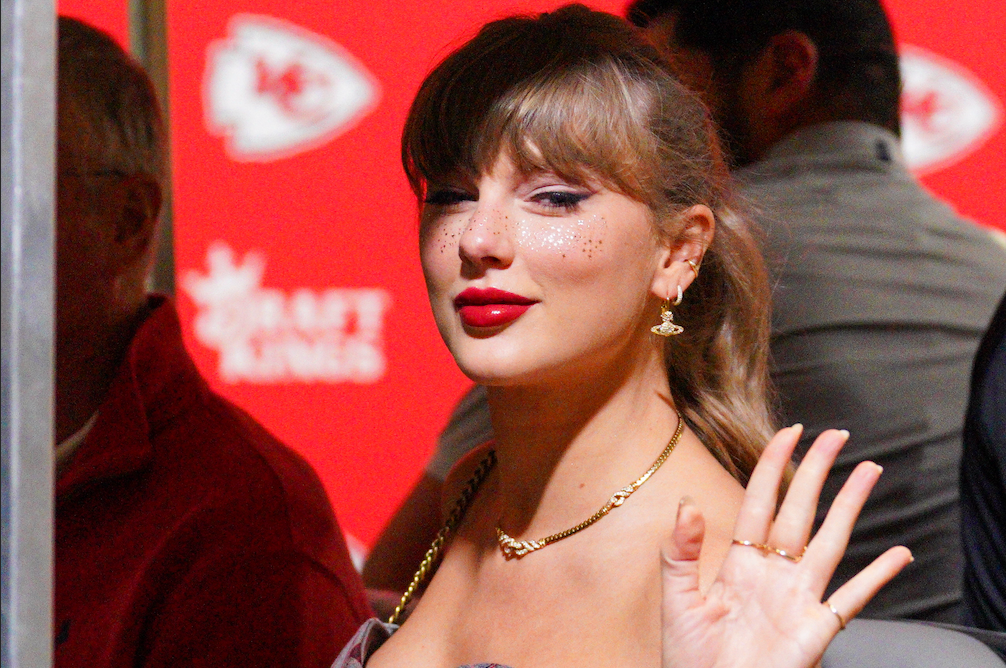 Oct 7, 2024; Kansas City, Missouri, USA; Recording artist Taylor Swift enters the stadium via the tunnel prior to a game against the New Orleans Saints at GEHA Field at Arrowhead Stadium.