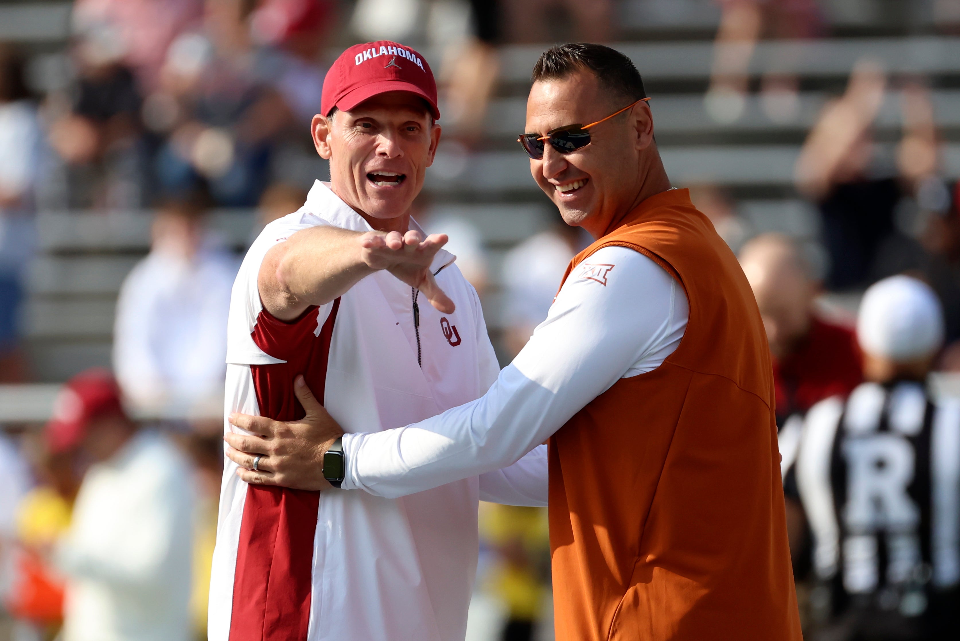 Oklahoma Sooners head coach Brent Venables Steve Sarkisian