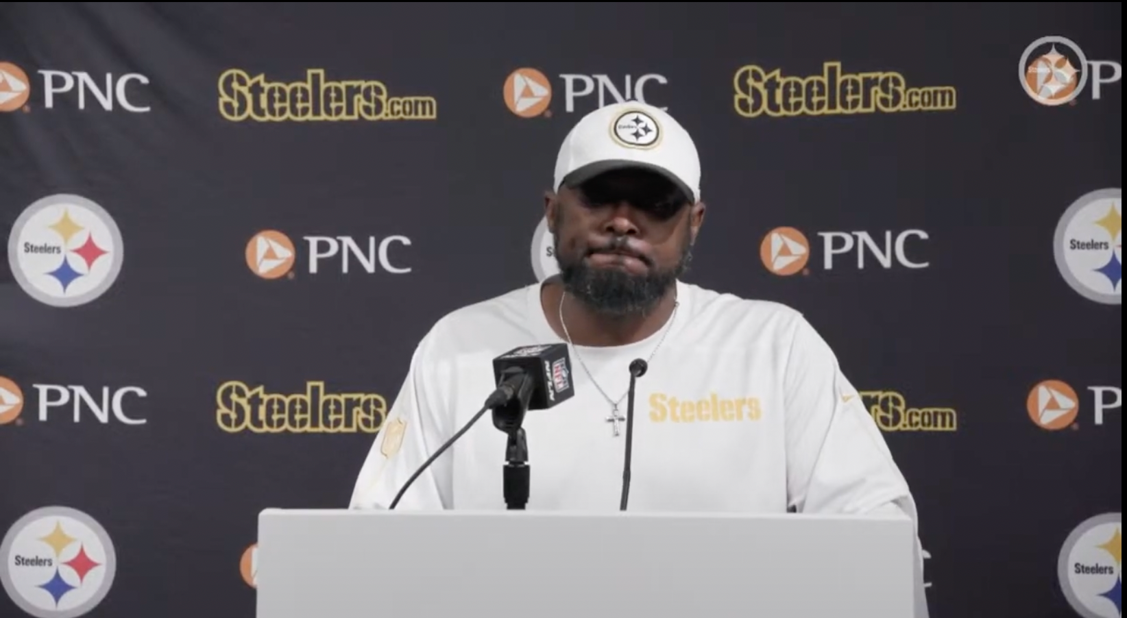 Pittsburgh Steelers HC Mike Tomlin addresses the media following 32-13 win against Las Vegas Raiders.