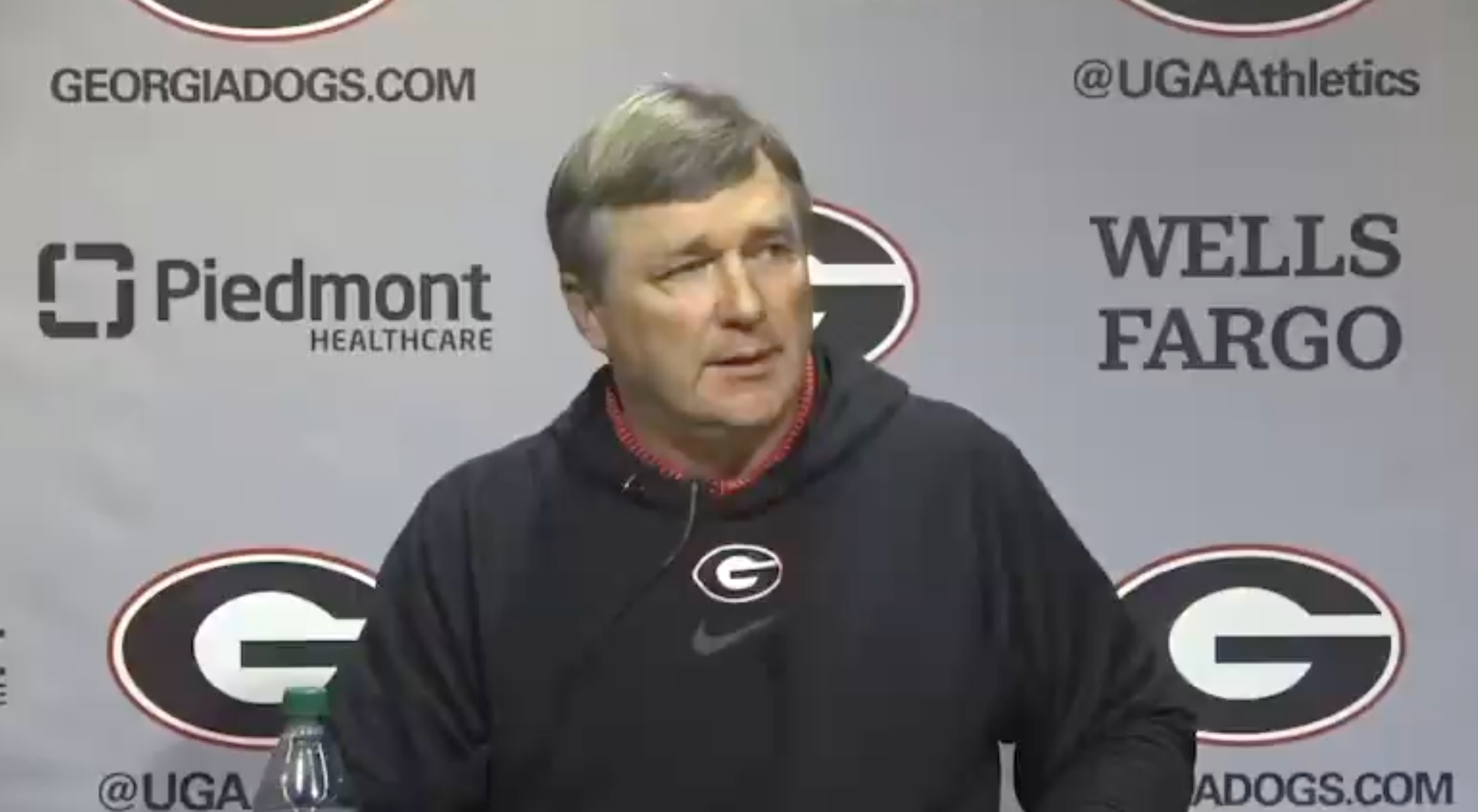 Georgia head coach Kirby Smart addresses Michael Van Buren sideline incident in win over Mississippi State.