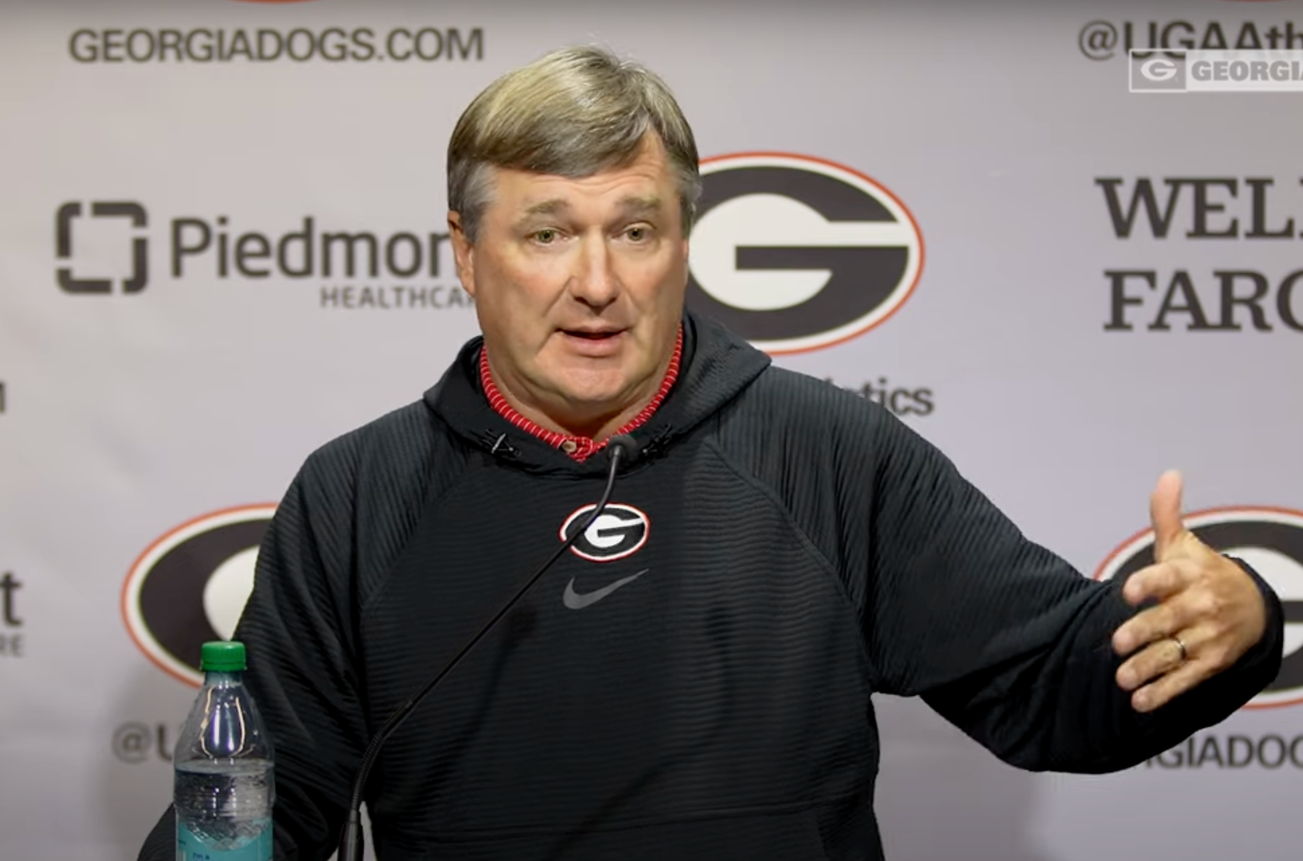 Georgia Bulldogs Head Coach Kirby Smart sharing his thoughts on Quinn Ewers and Arch Manning ahead of the game against Texas.