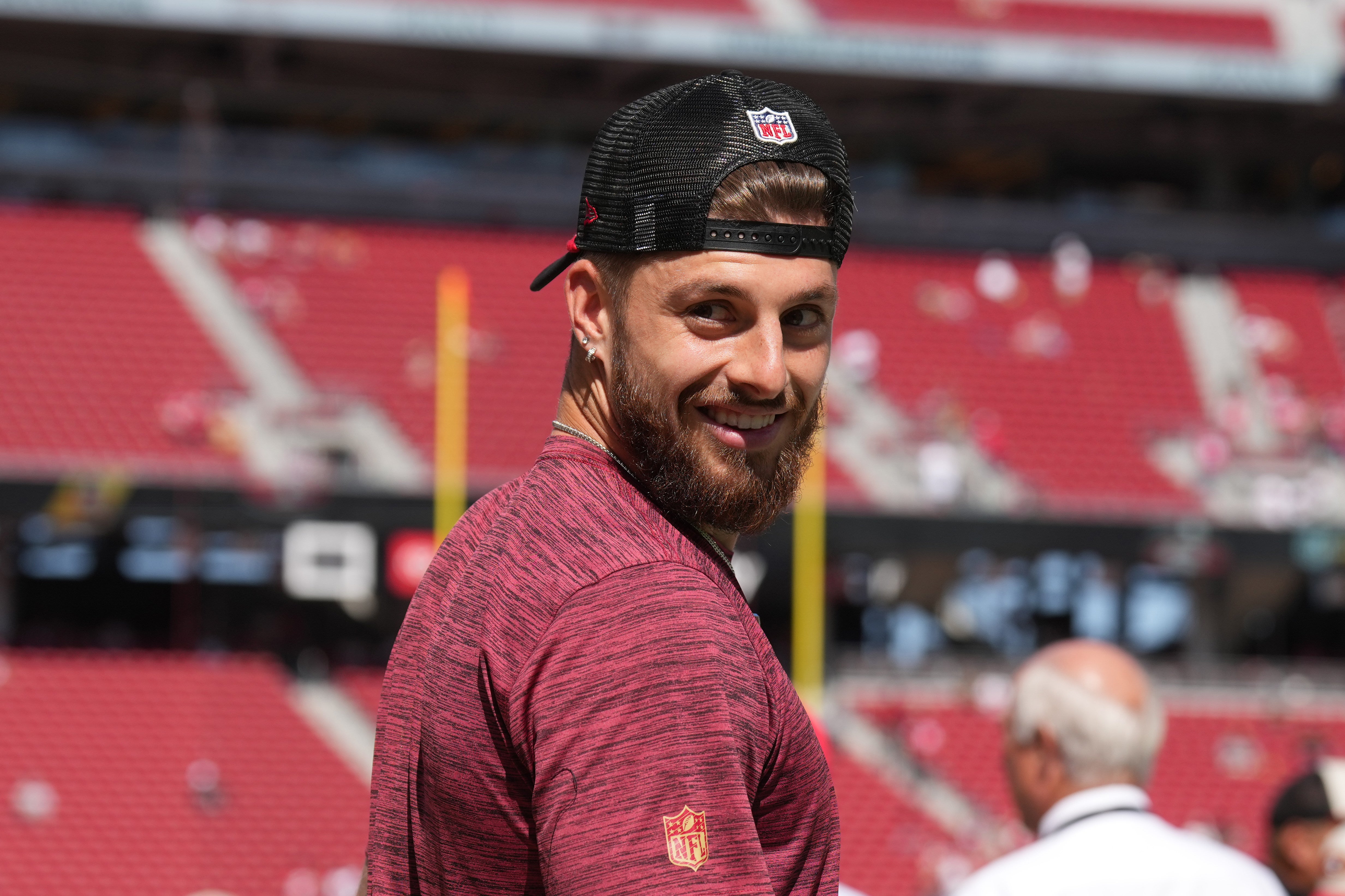 San Francisco 49ers wide receiver Ricky Pearsall walks on the field before the game against the Arizona Cardinals at Levi's Stadium. Mandatory Credit: