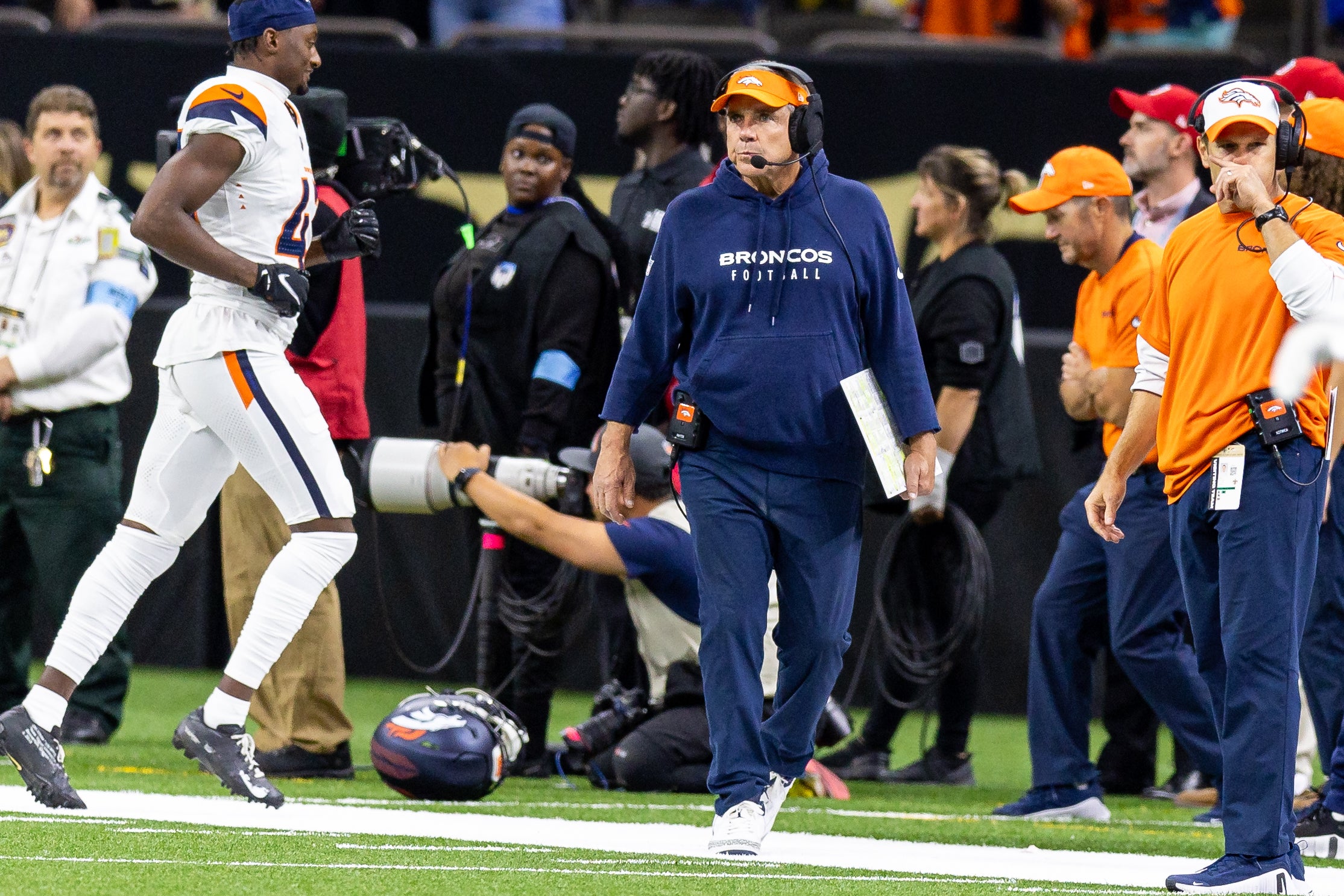 Denver Broncos head coach Sean Payton