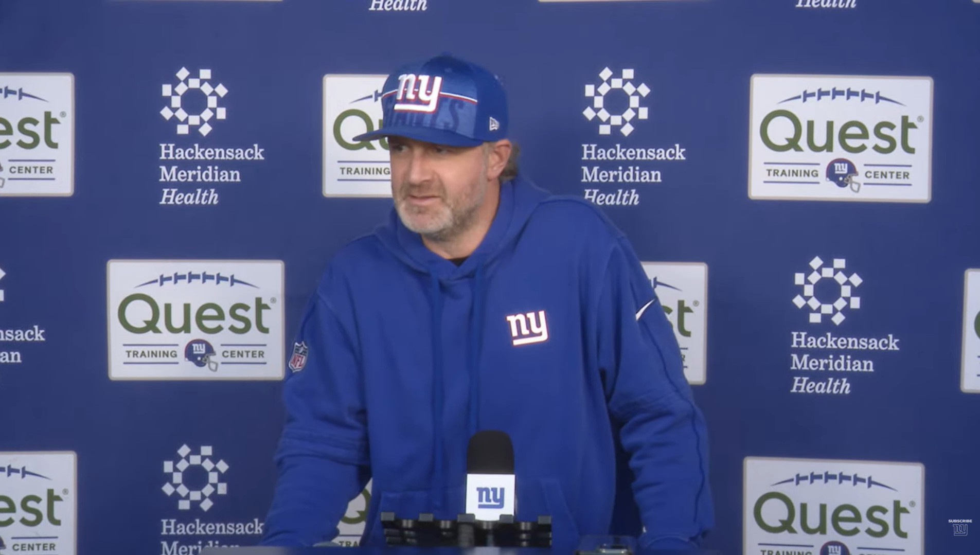 New York Giants DC Shane Bowen talks to the media ahead of Week 7.