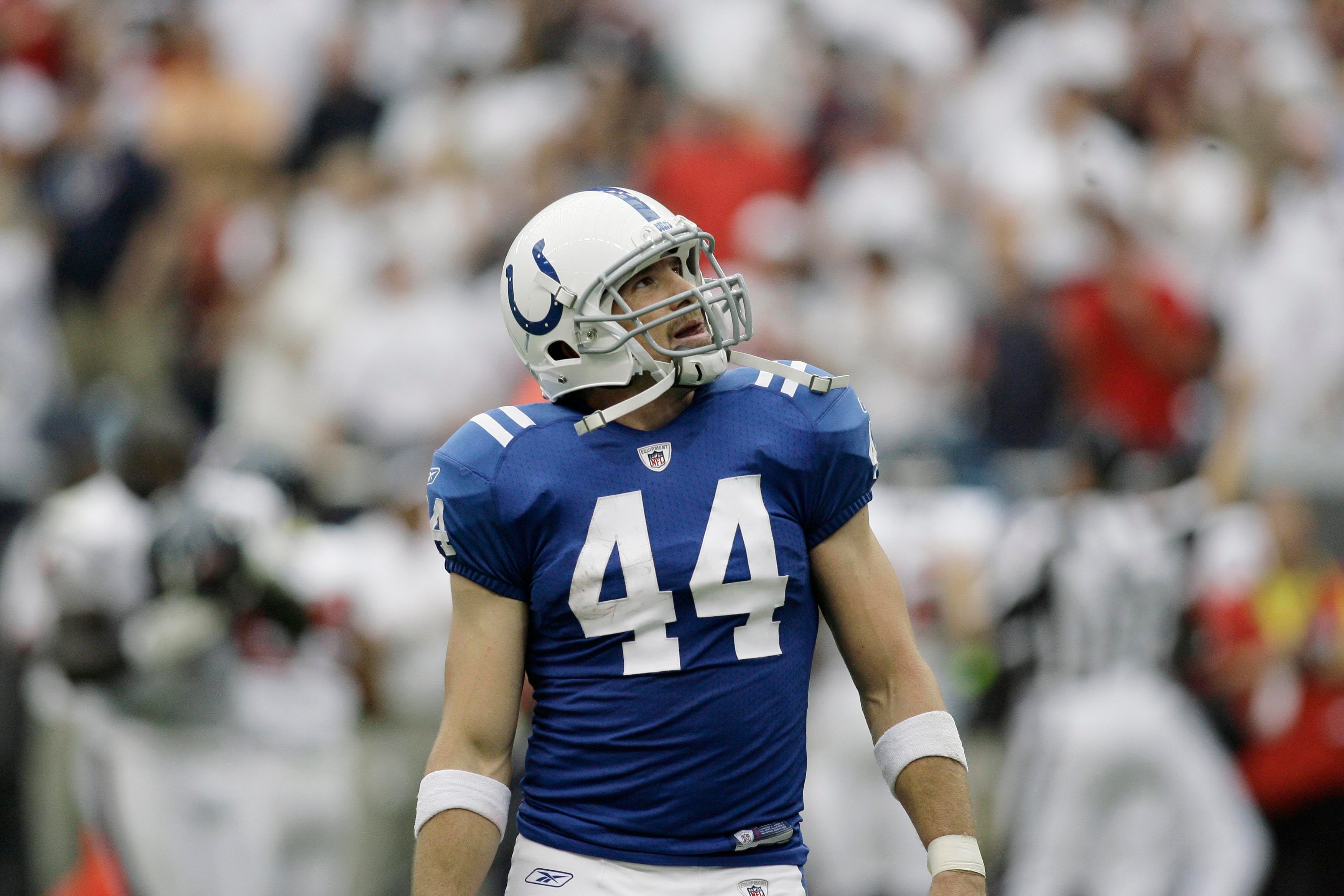 Sept 12, 2010; Houston, TX, USA; Indianapolis Colts tight end Dallas Clark (44) walks off the field against the Houston Texans in the fourth quarter at Reliant Stadium. The Texans defeated the Colts 34-24.