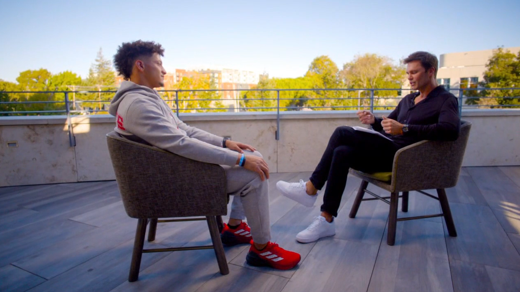 Chiefs QB Patrick Mahomes sits down with former NFL QB Tom Brady on FOX ahead of Week 7 of the 2024 NFL season.
