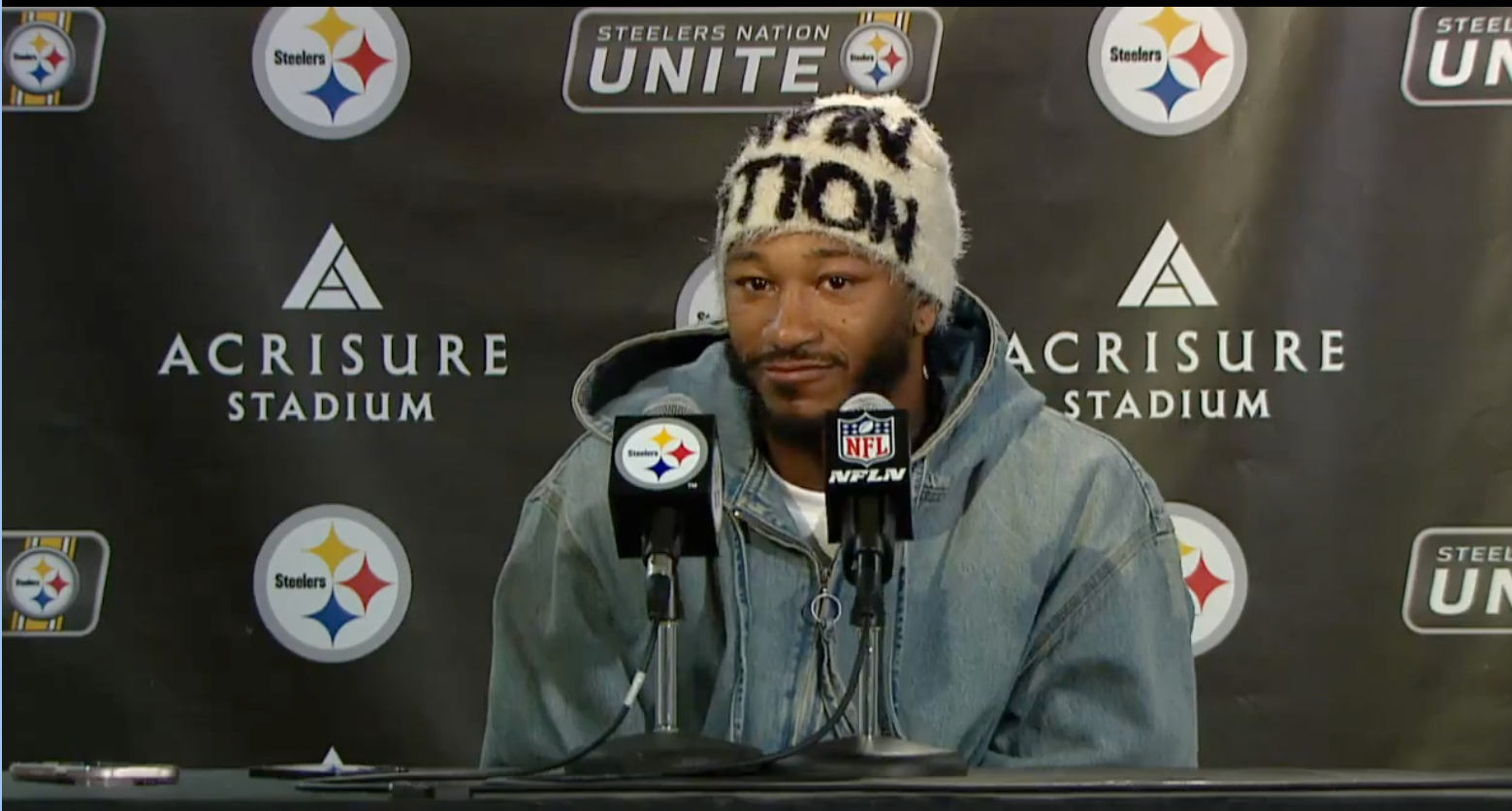 Pittsburgh Steelers CB Beanie Bishop addresses the media following 37-15 win against New York Jets in Week 7 of 2024 NFL season, 10/20/24
