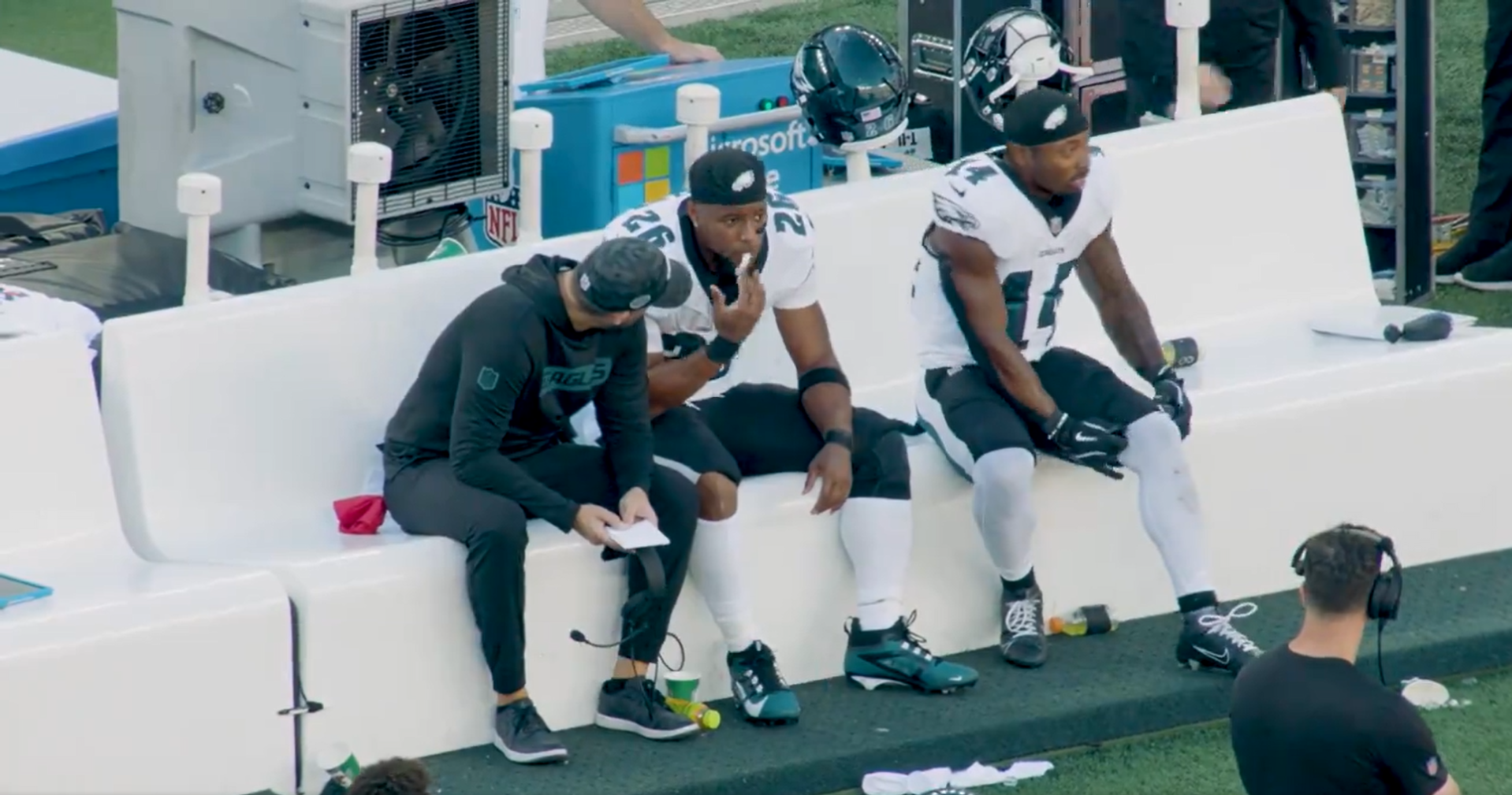 Philadelphia Eagles RB Saquon Barkley during win over New York Giants.