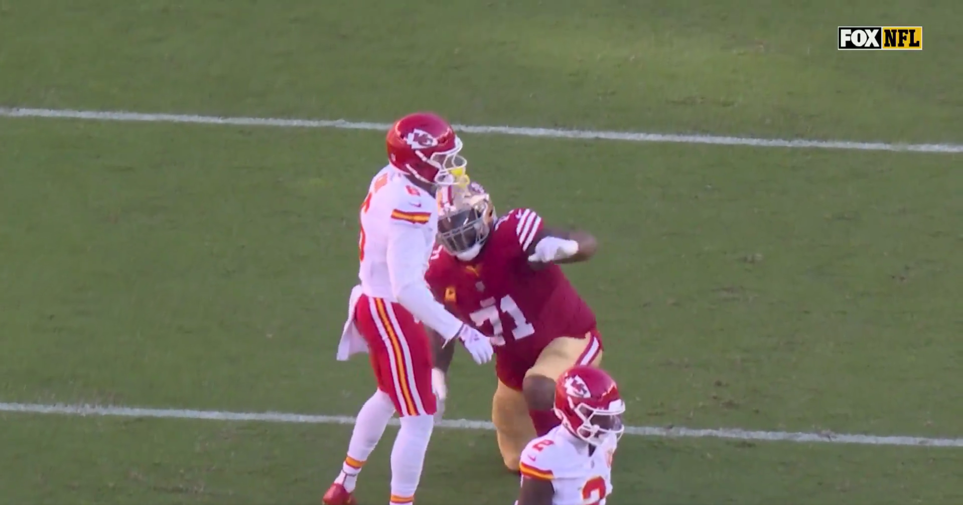 Chiefs safety Bryan Cook 49ers OT Trent Williams