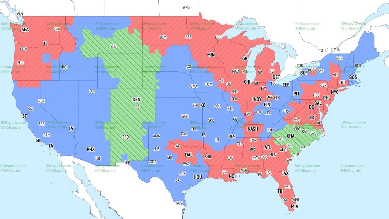 CBS Late Window Broadcast Map
