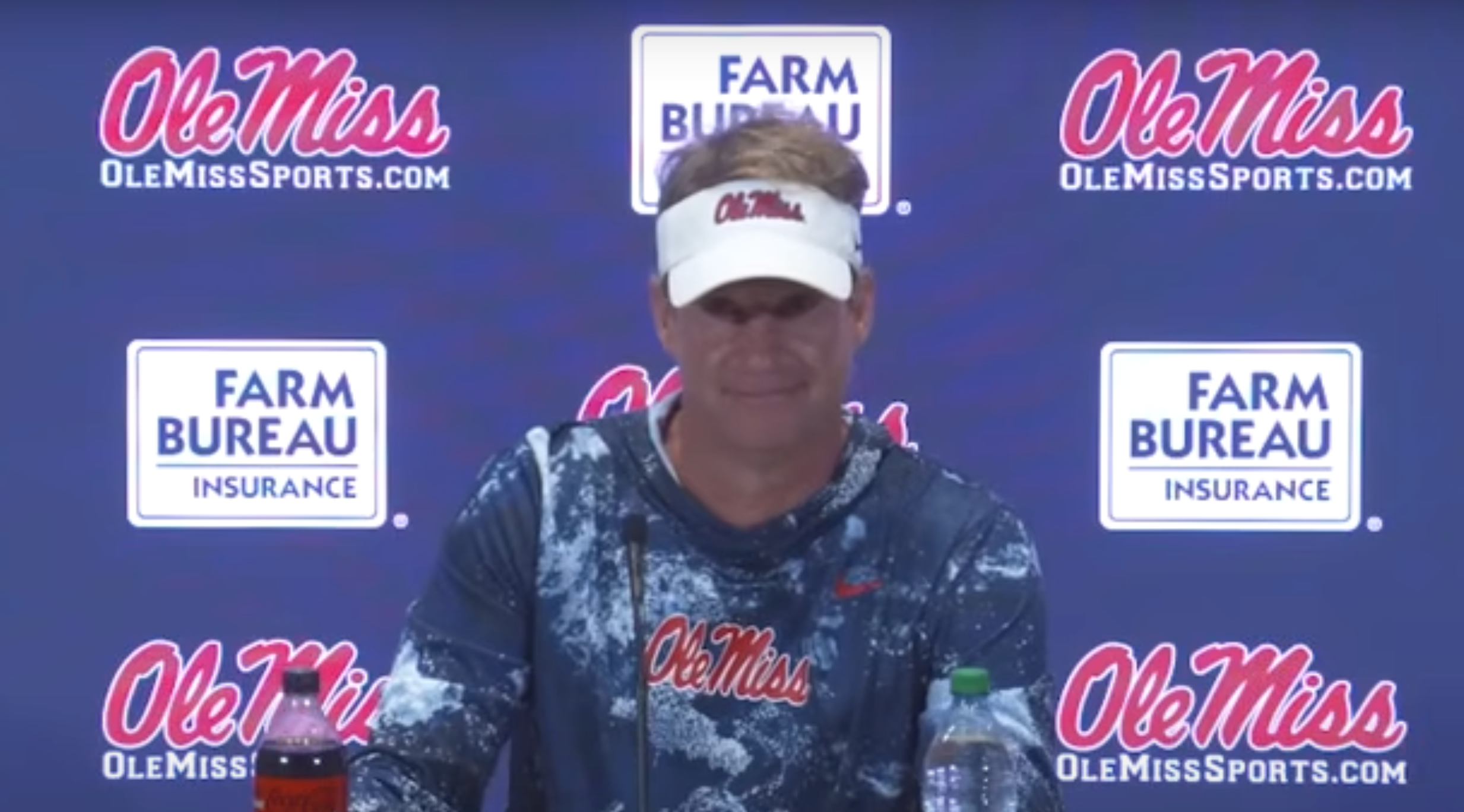 Lane Kiffin, head coach of Ole Miss, following the win over Oklahoma.