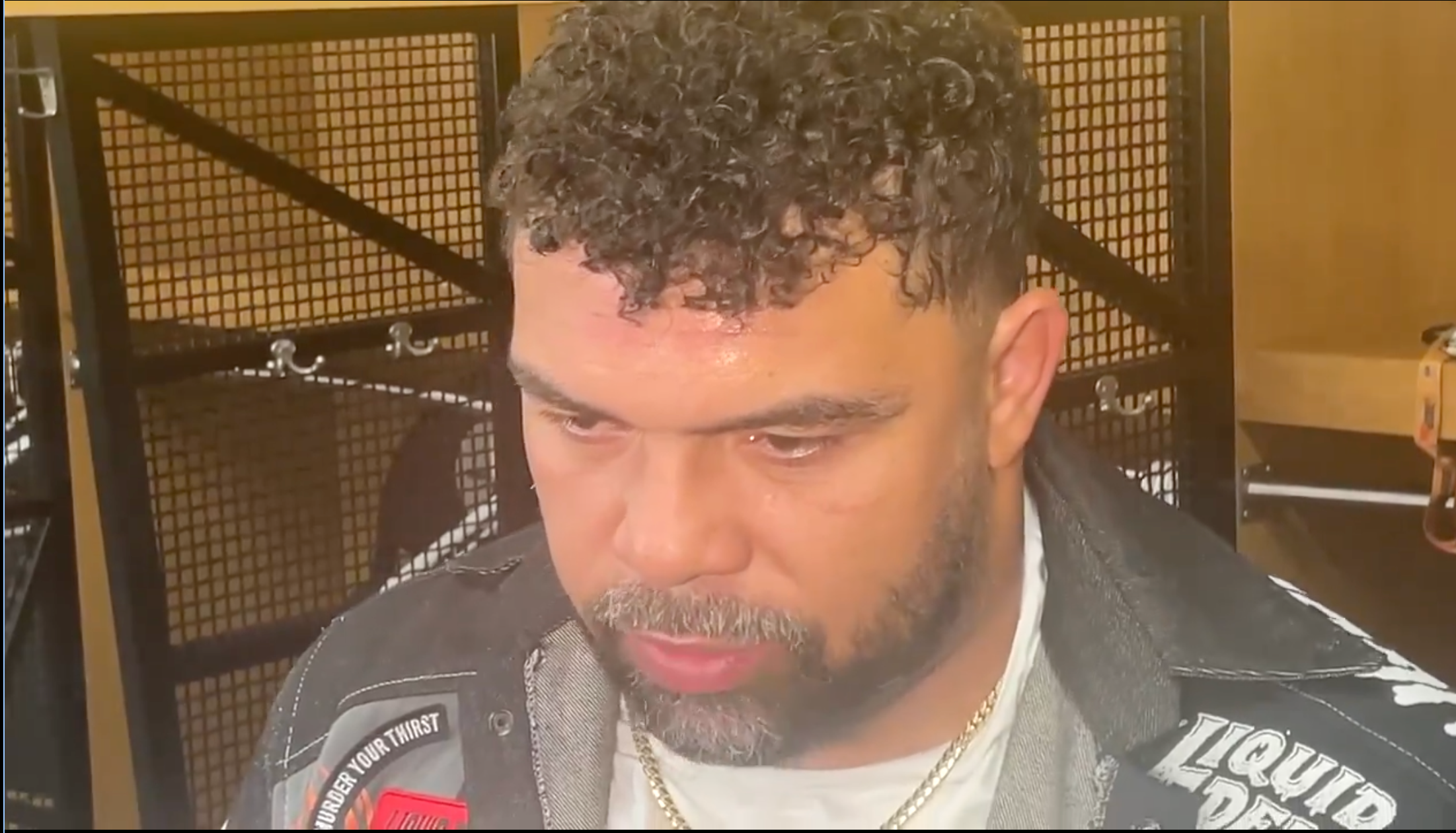 Pittsburgh Steelers defensive lineman Cameron Heyward addresses the media following a 26-18 win against the New York Giants