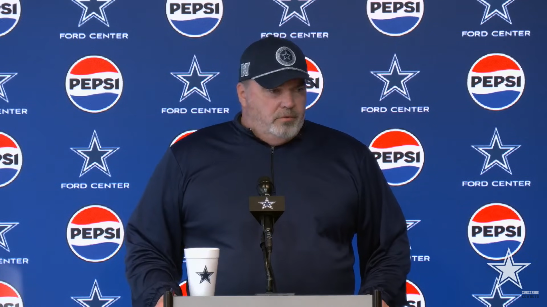 Dallas Cowboys HC Mike McCarthy talks to reporters about team's biggest issue.