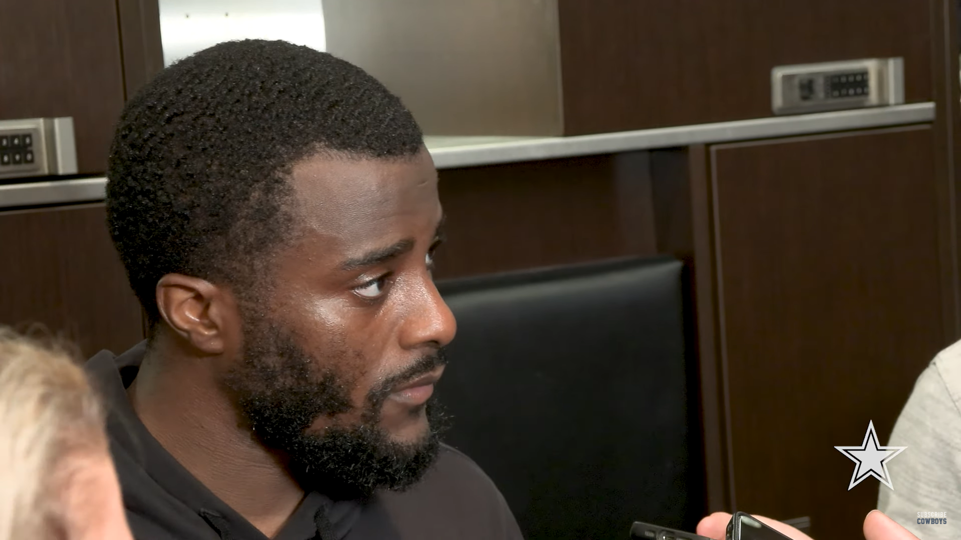 Dallas Cowboys CB Jourdan Lewis talks to reporters about upcoming matchup vs. Atlanta Falcons in Week 9.