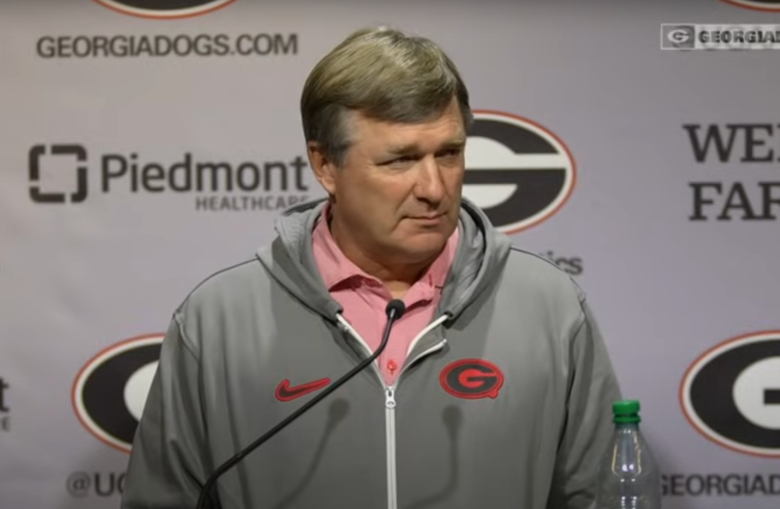 Kirby Smart, Georgia Head Football Coach, speaks with the media.