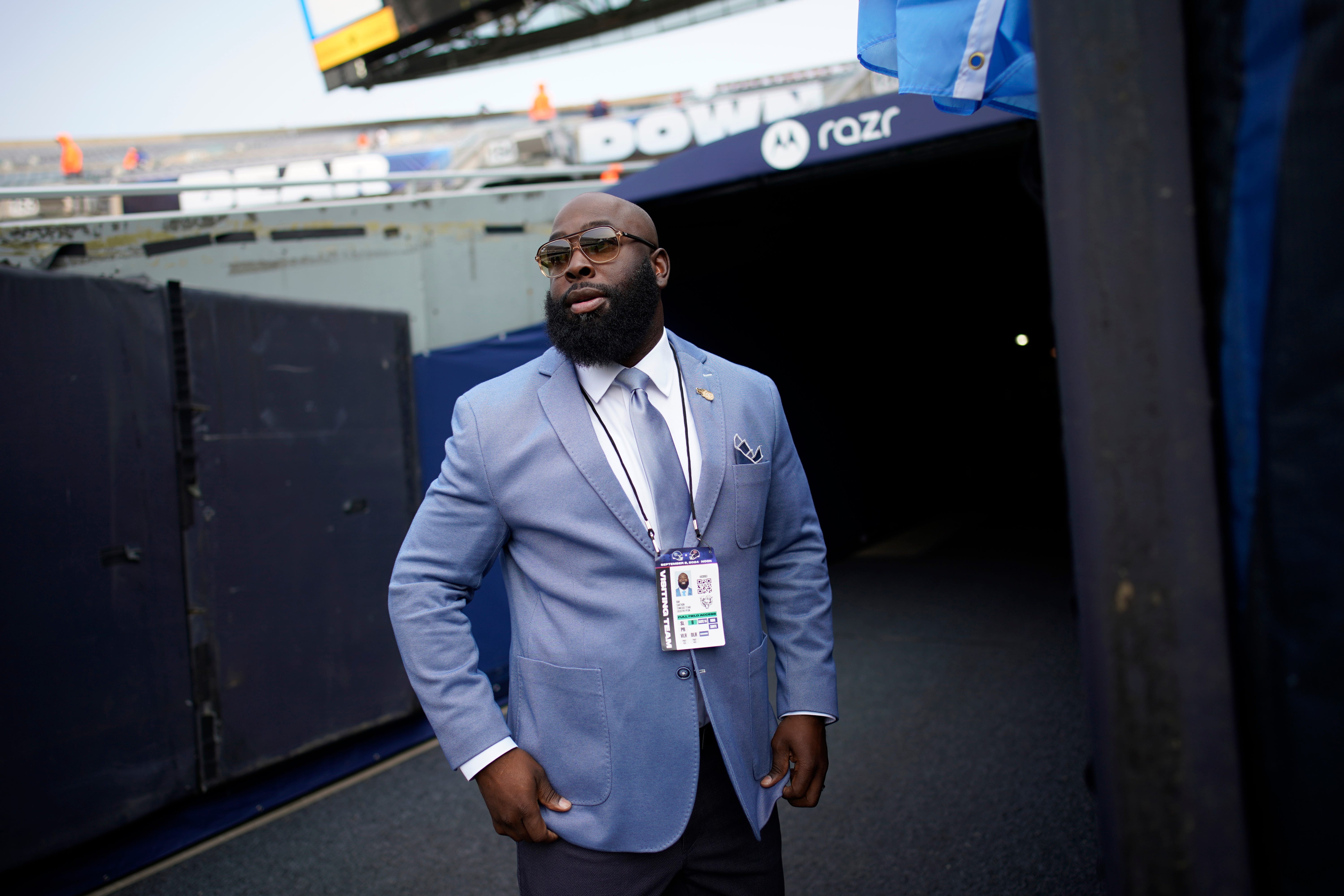 Tennessee Titans General Manager Ran Carthon arrives for their game against the Chicago Bears at Soldier Field in Chicago, Ill., Sunday, Sept. 8, 2024 Andrew Nelles / The Tennessean-USA TODAY NETWORK