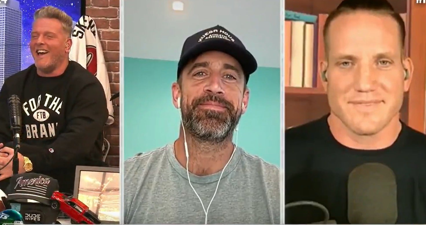 Aaron Rodgers, Pat McAfee, AJ Hawk