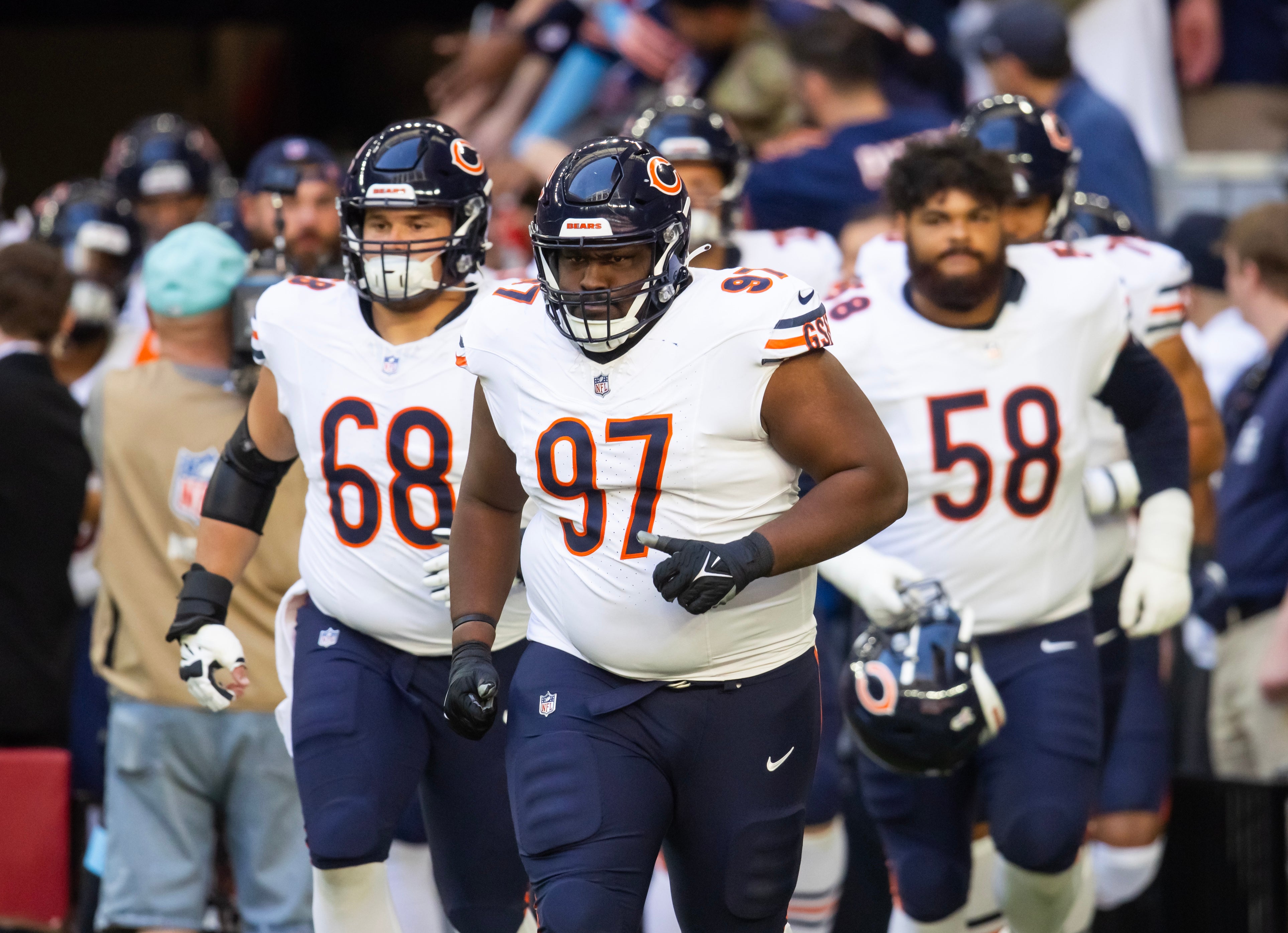 Nov 3, 2024; Glendale, Arizona, USA; Chicago Bears defensive tackle Andrew Billings (97) against the Arizona Cardinals at State Farm Stadium.