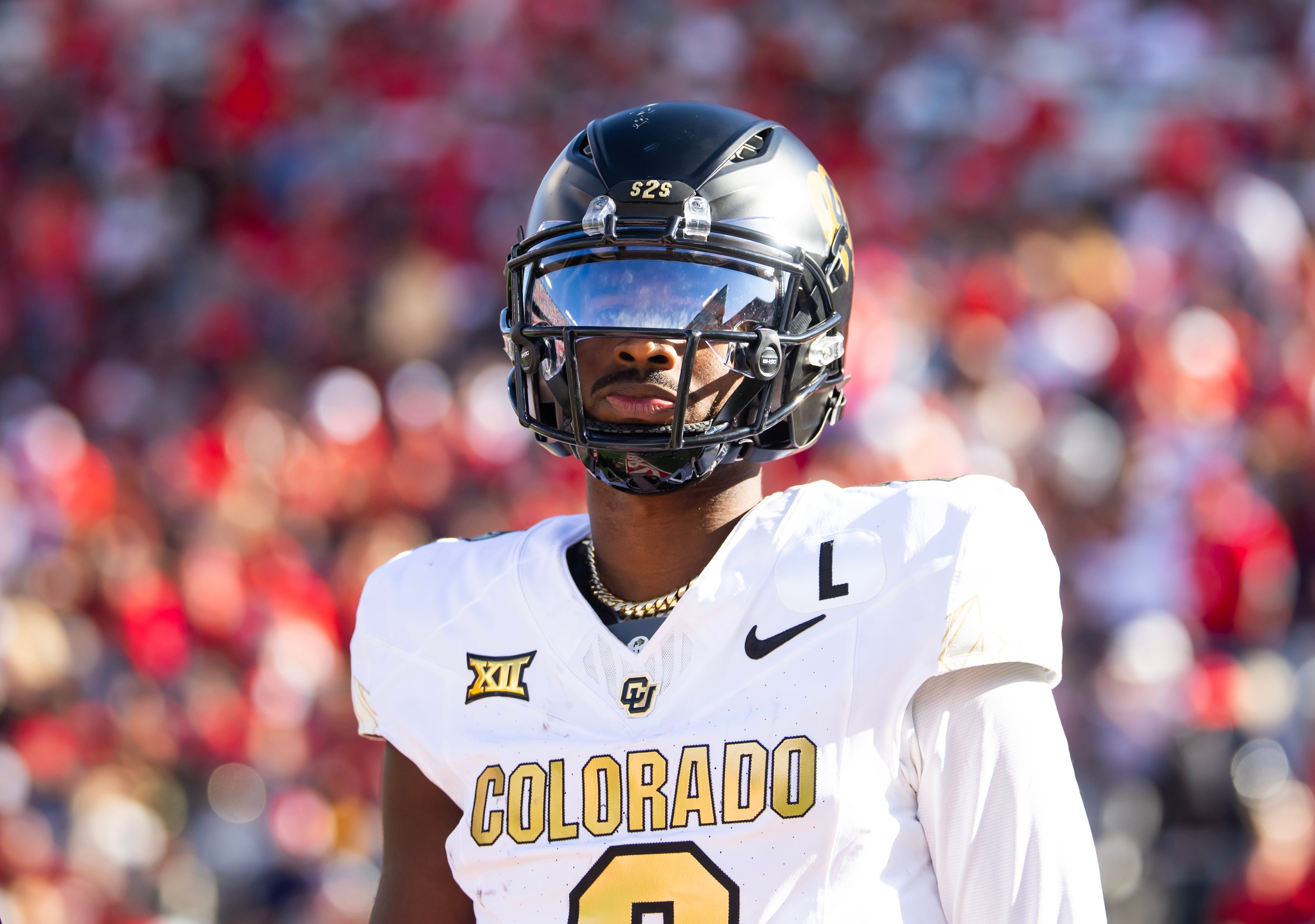 Oct 19, 2024; Tucson, Arizona, USA; Colorado Buffalos quarterback Shedeur Sanders (2) against the Arizona Wildcats at Arizona Stadium.